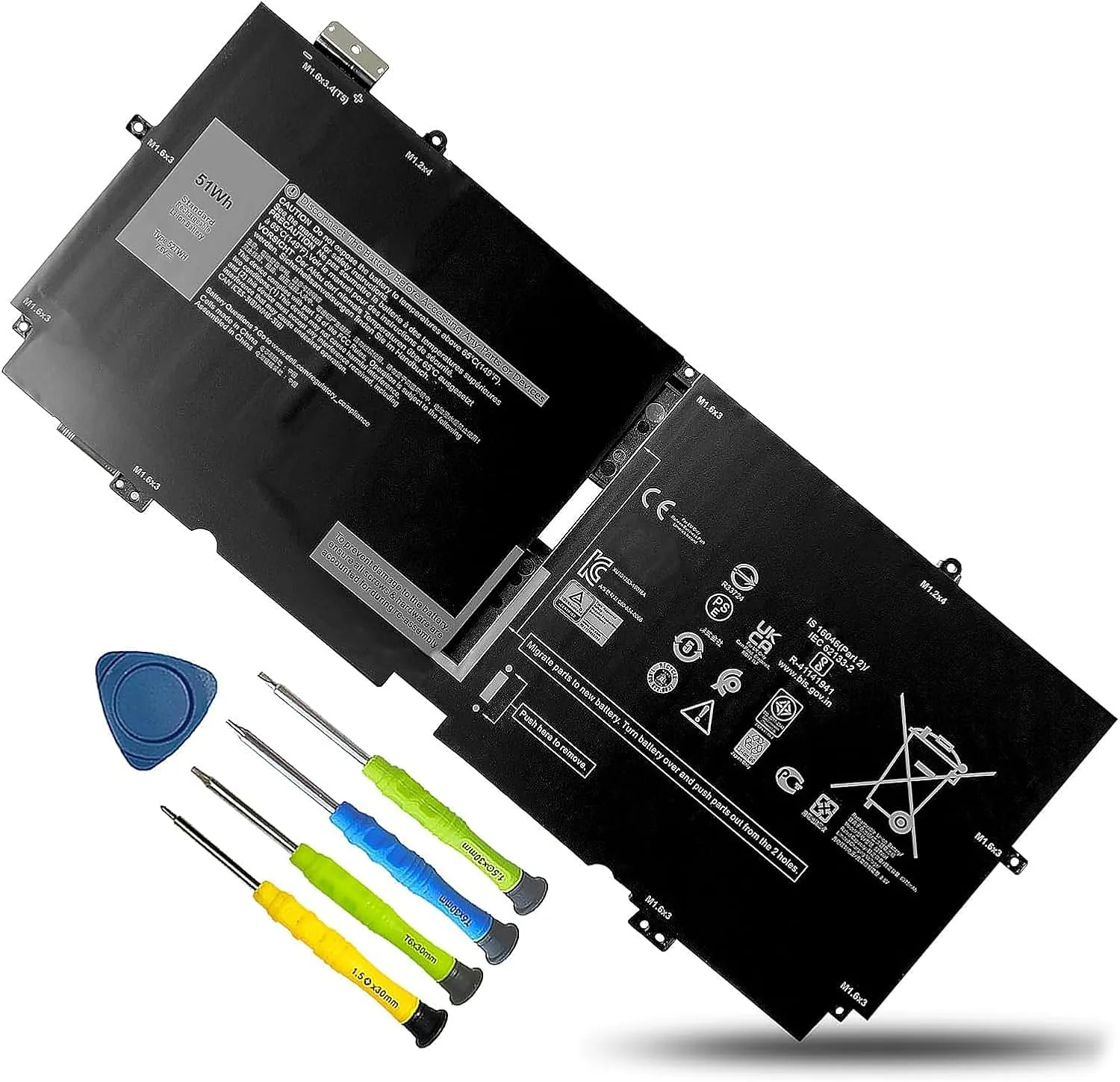 52TWH Laptop Battery Replacement for Dell XPS 13 7390 2-in-1 Series