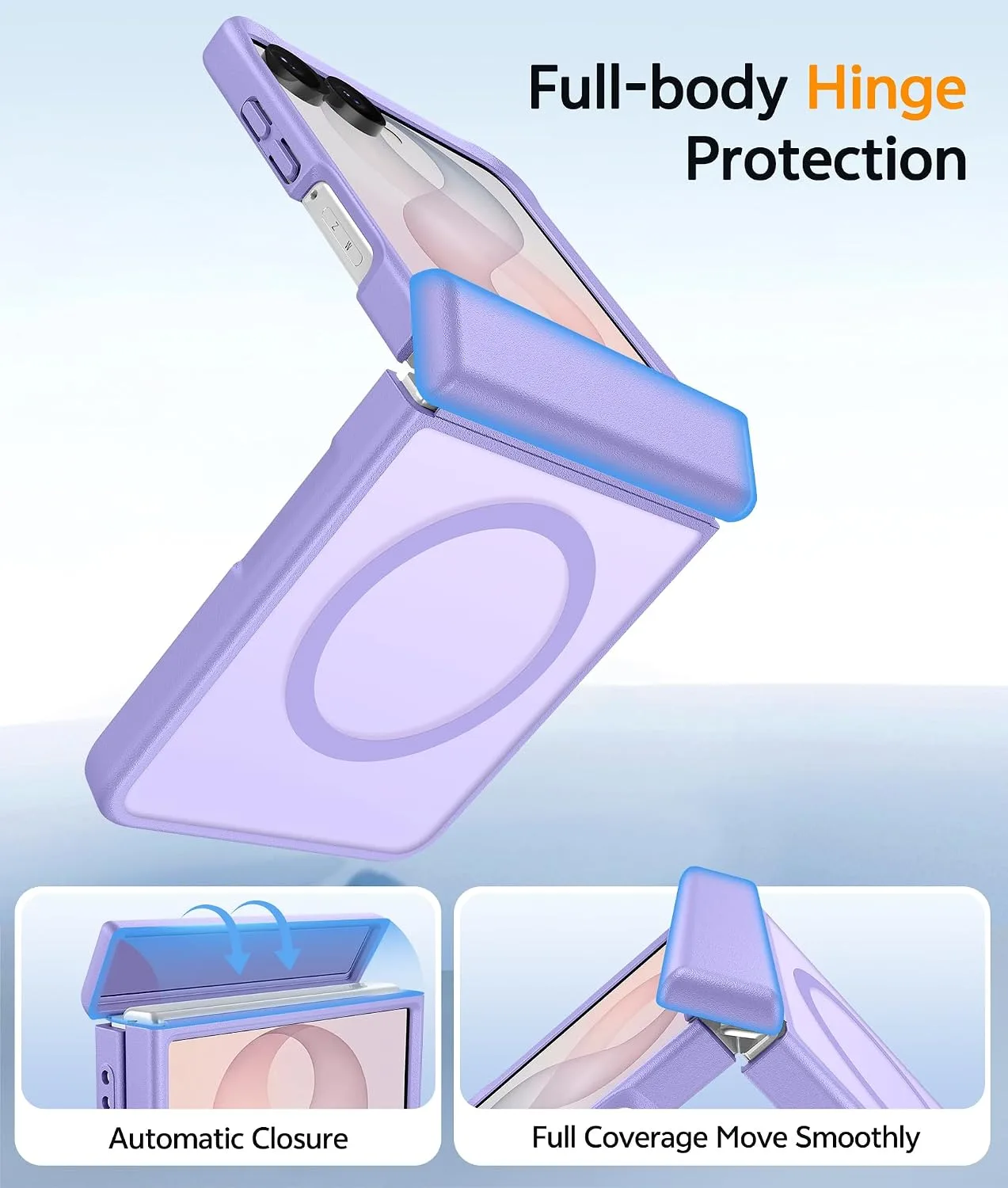 FNTCASE for Samsung Galaxy Z Flip 8 Case, Fit for Magsafe, Hinge Protection