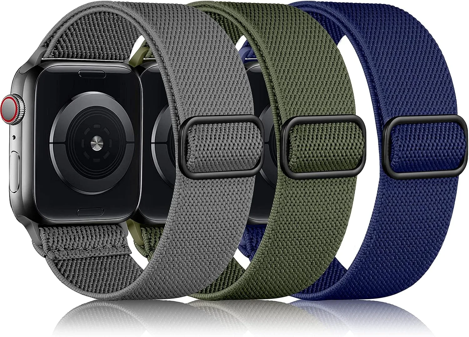 Correas DaQin 3 Pack Nylon Elástico Compatible con Apple Watch