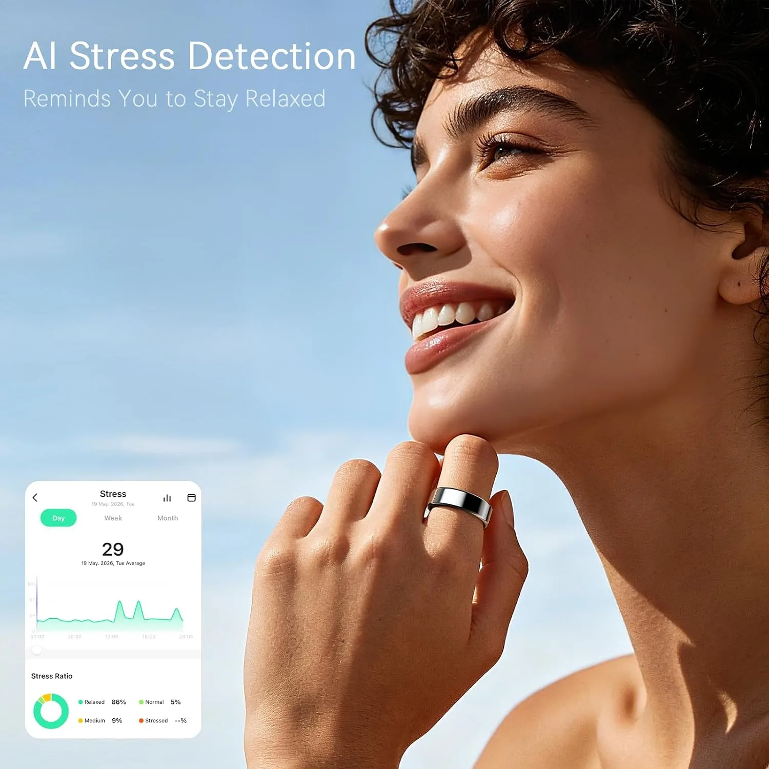 2026 Smart Ring For Women & Men, Sleep Health Fitness Tracker, Black 10