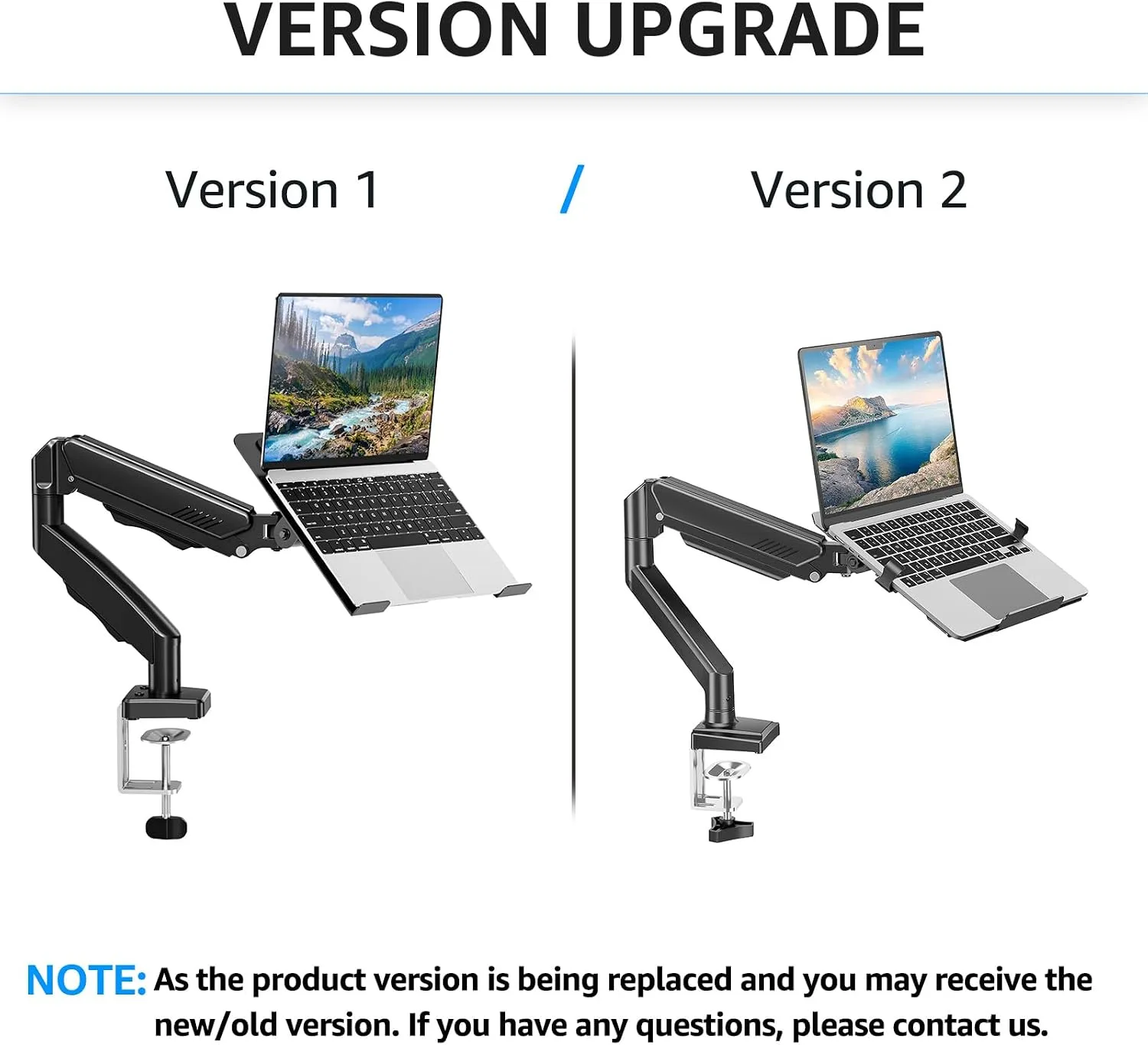 MOUNT PRO Laptop Arm Mount for Desk, Fits Max 17" Notebook and 32" Monitors