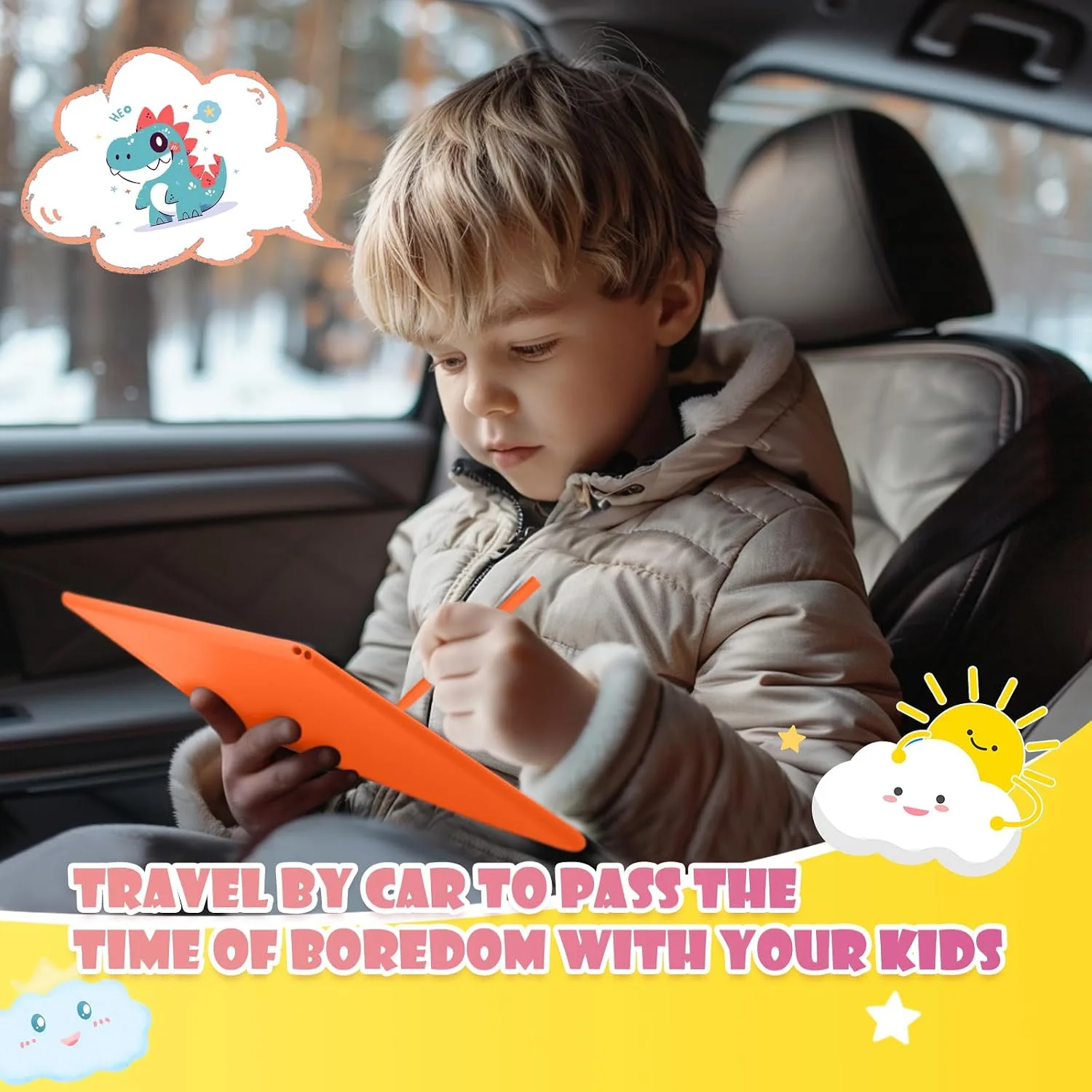 EooCoo Kids LCD Writing Tablet, Mess Free Coloring Travel Toys for Toddler