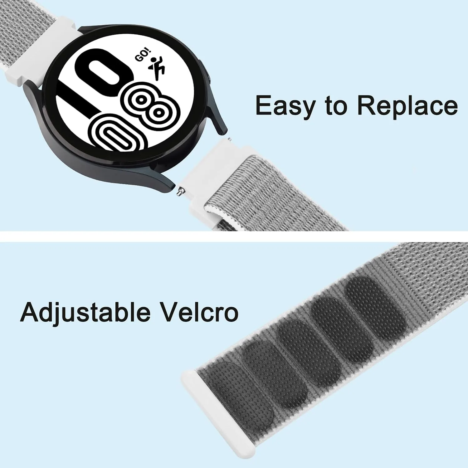 Amzpas Nylon Bands Compatible with COROS PACE 4 / PACE 3 / Pro/APEX 2 Pro/APEX Pro/APEX 46mm Men Women, 22mm Soft Sport Replacement Strap for Coros Pace 4/3 Watch