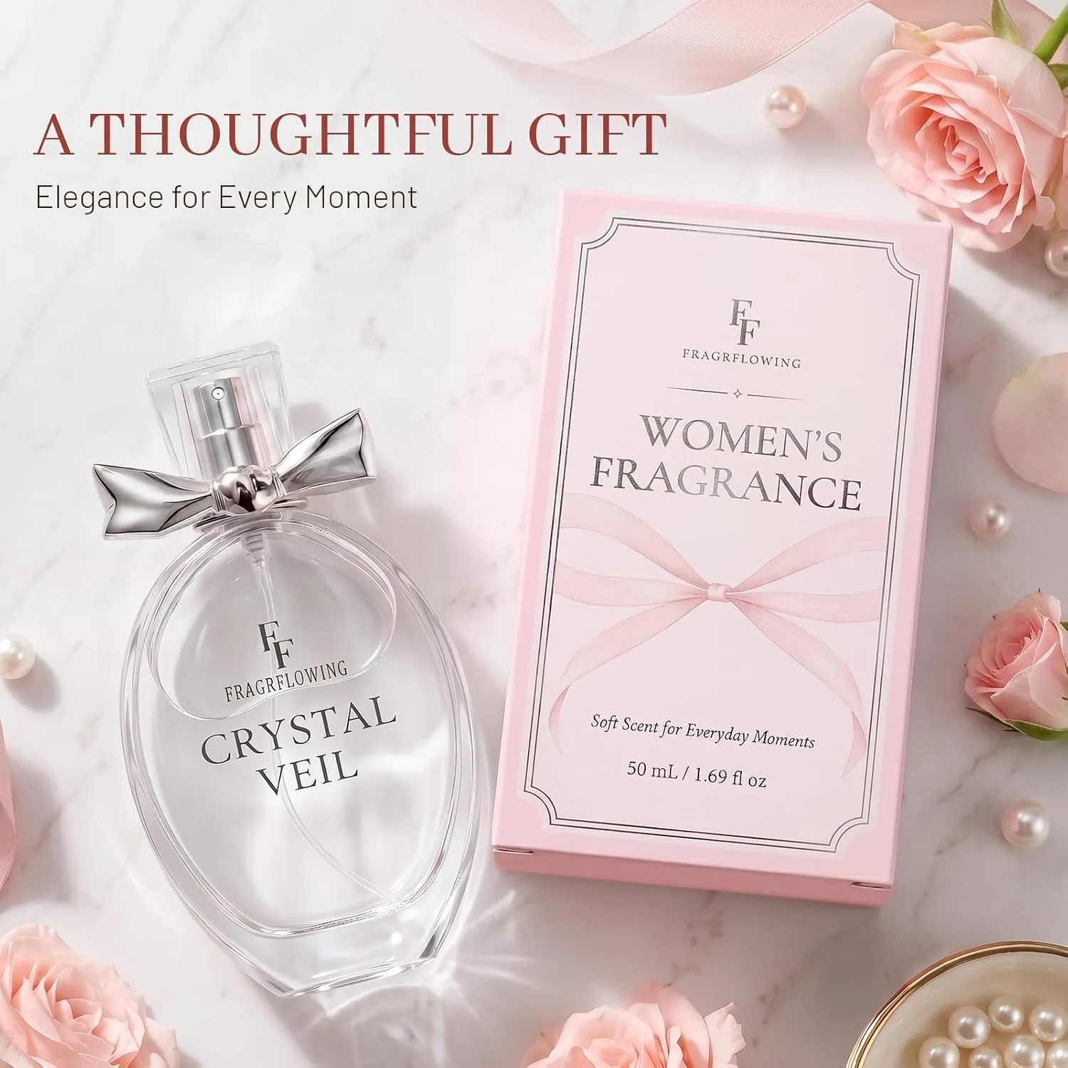 Perfume for Women, Alcohol-Free Long Lasting Floral Fruity Scent, 1.7 Fl Oz