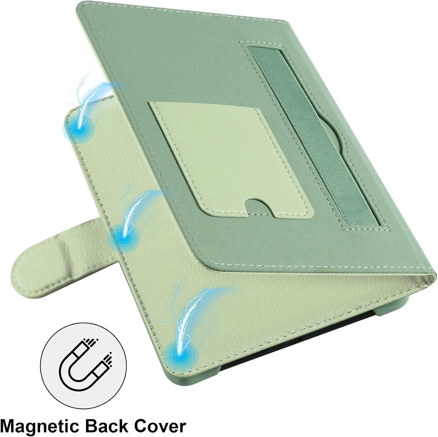 HoYiXi Universal Case for 6-inch Kindle eReader Compatible with Kobo/Voyaga/Pocketbook/Tolino E-Book Reader,6'' eReader Protective Cover with Built-in Card Slot,Green