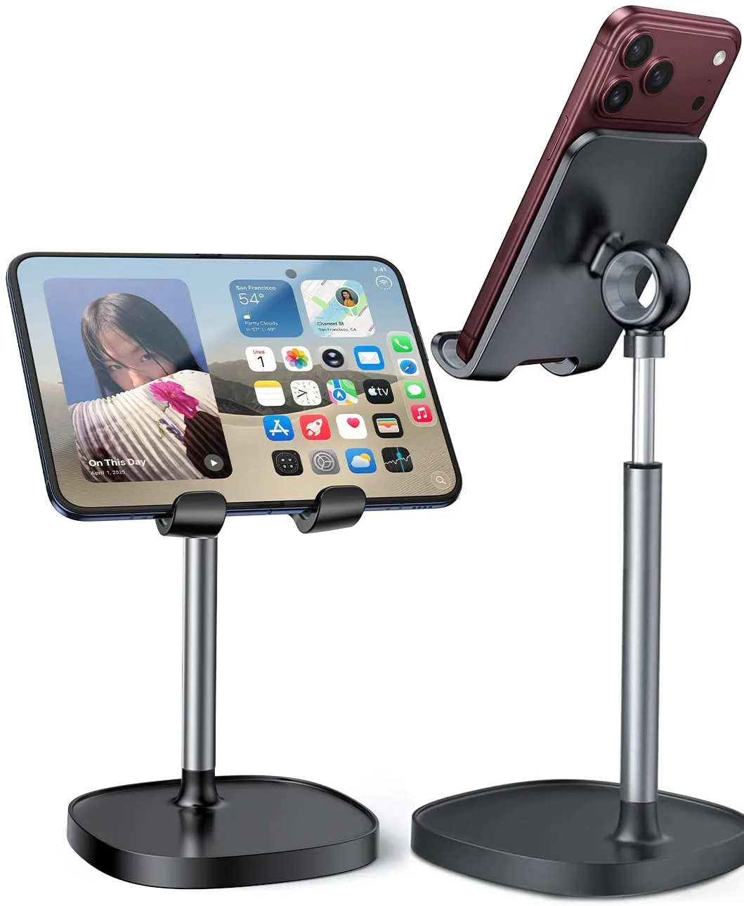 LISEN Cell Phone Stand Phone Holder for Desk, Office Decor Gadgets for Men