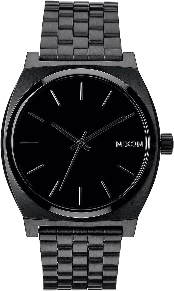 NIXON Time Teller A045 - 100m Water Resistant Men's Analog Fashion Watch (37mm Watch Face, 19.5mm-18mm Stainless Steel Band)
