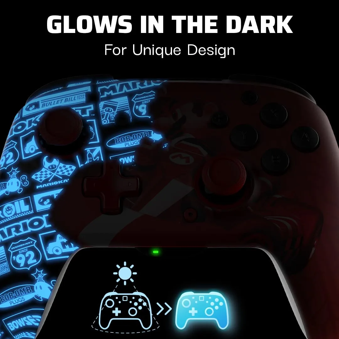 PDP Rematch Glow Wireless Controller Grand Prix Mario Nintendo Switch 2