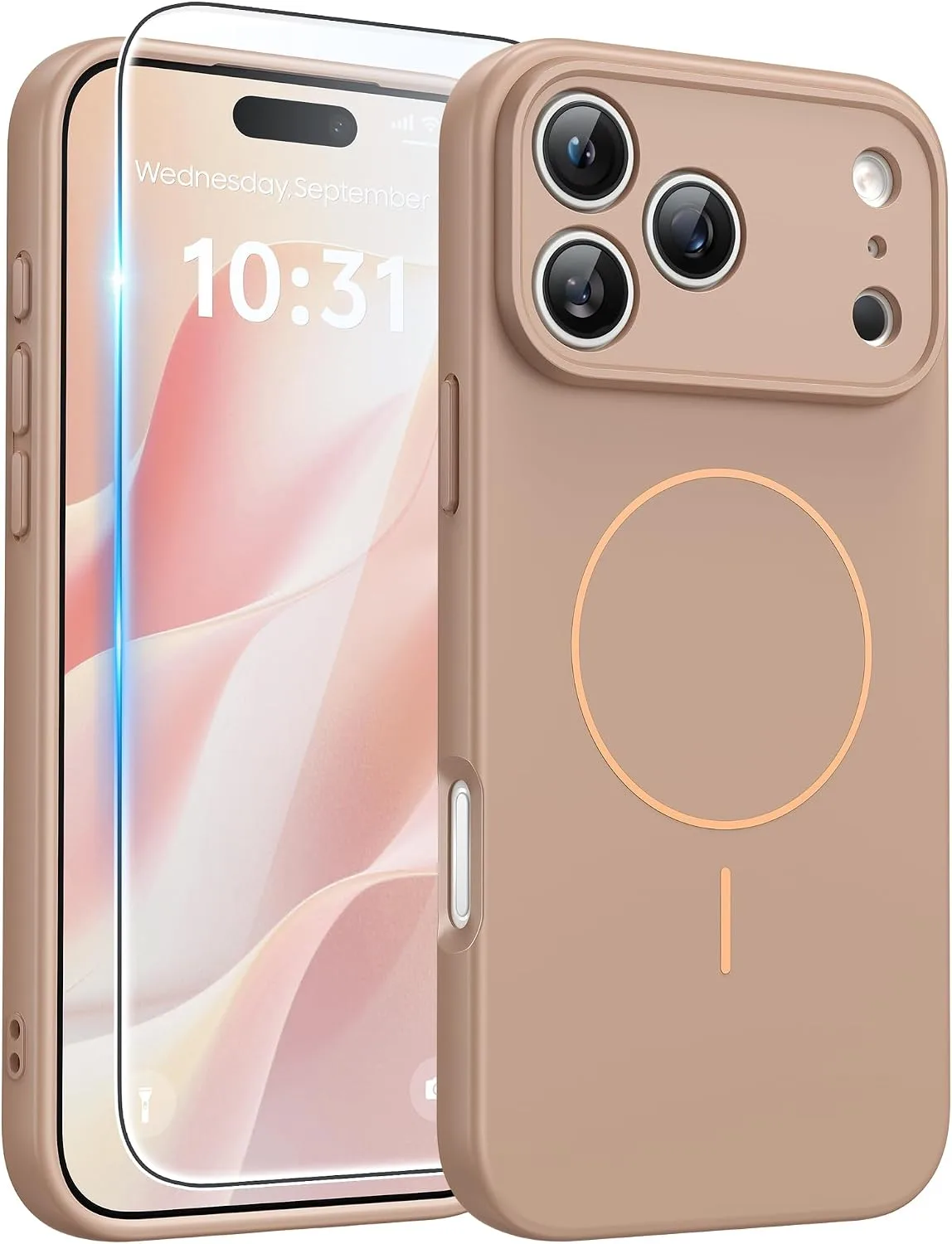Carcasa Fntcase para iPhone 17 Pro Full Gold compatible con Magsafe