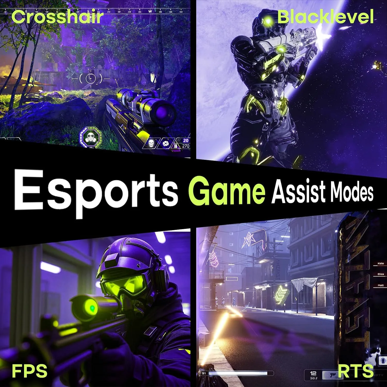 Amzfast 27 Inch Gaming Monitor, 240Hz 1ms FHD 1080P, Adaptive Sync, HDR400