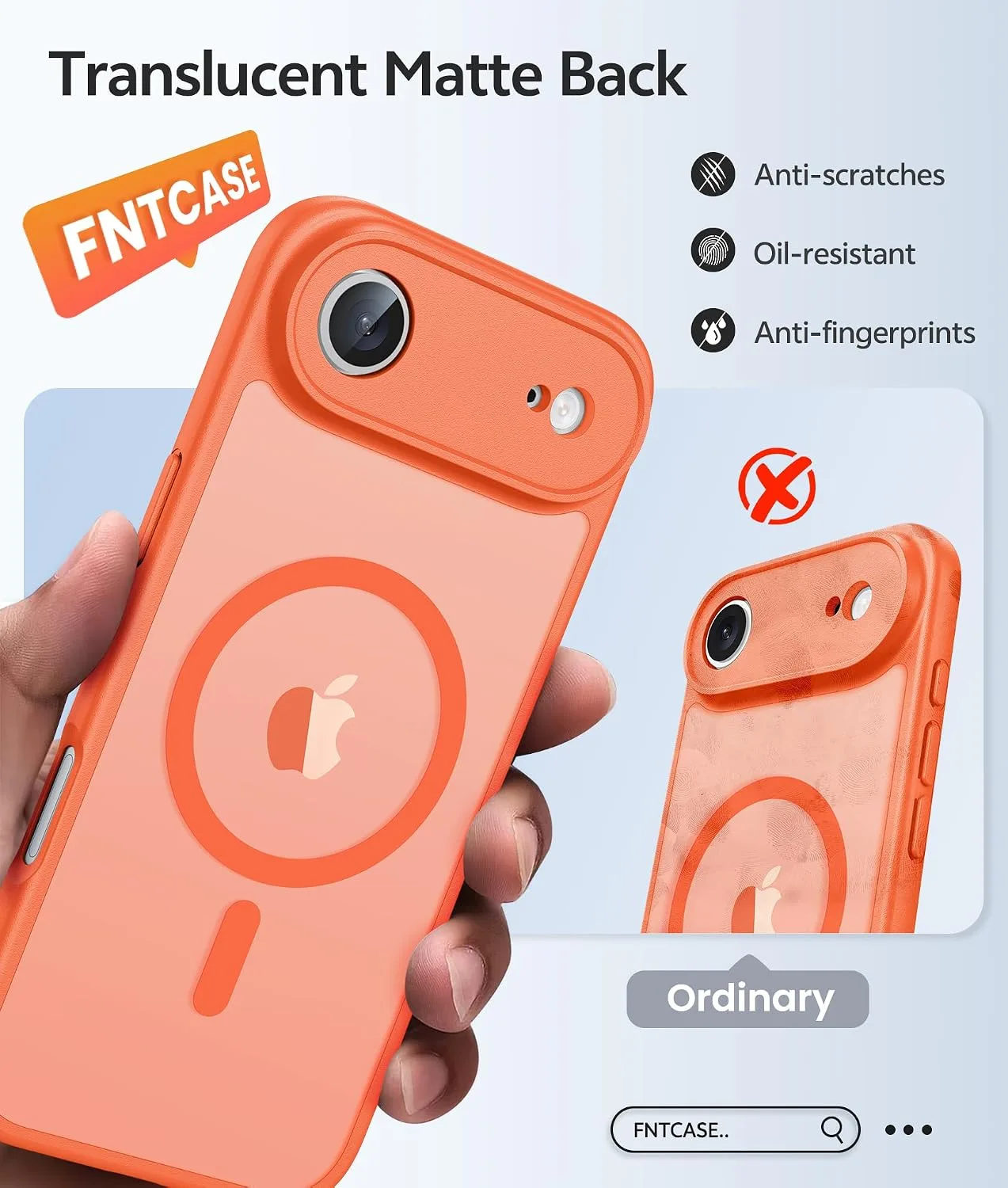 FNTCASE for iPhone Air Case, Fit for Magsafe, Orange