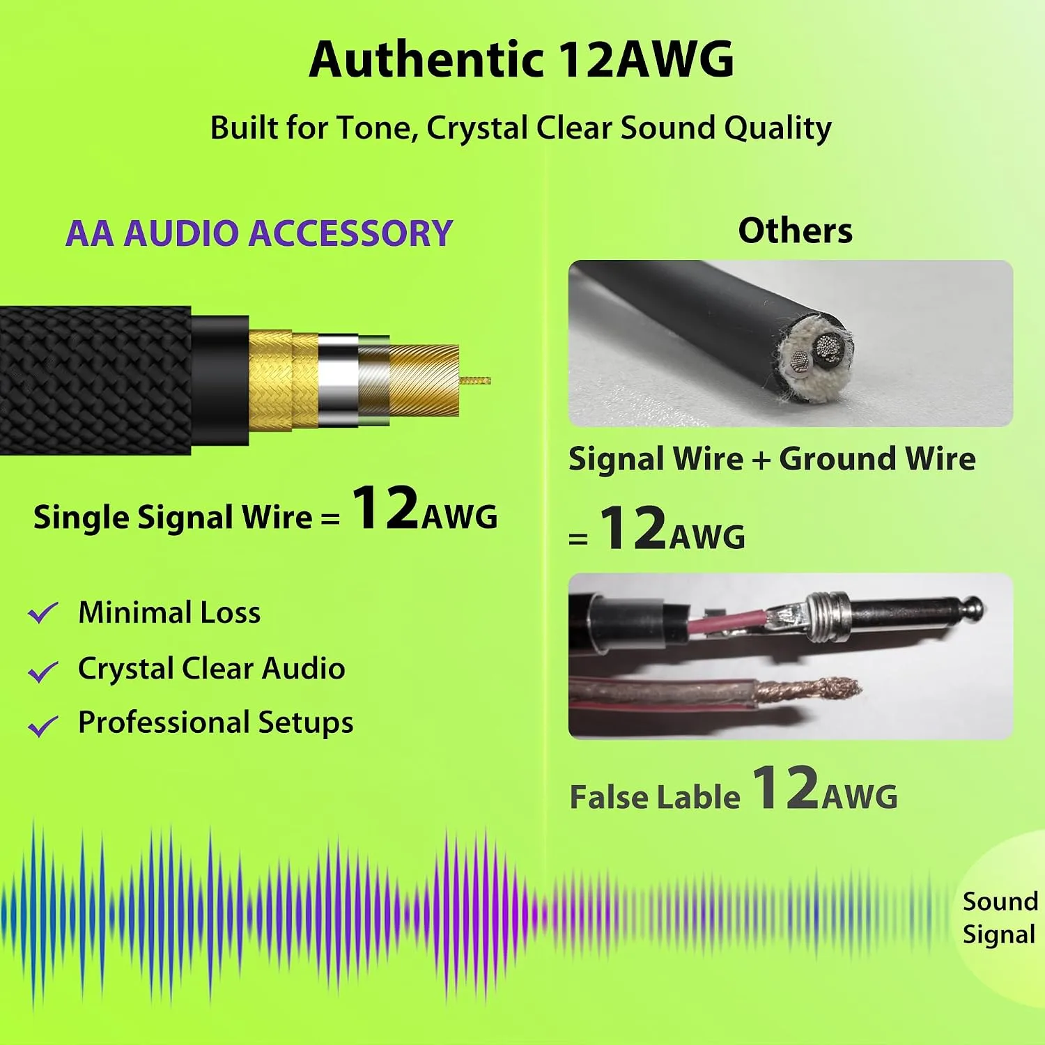AA AUDIO ACCESSORY Speaker Cable 1/4 Inch 25ft 12 AWG Kevlar Nylon Braided