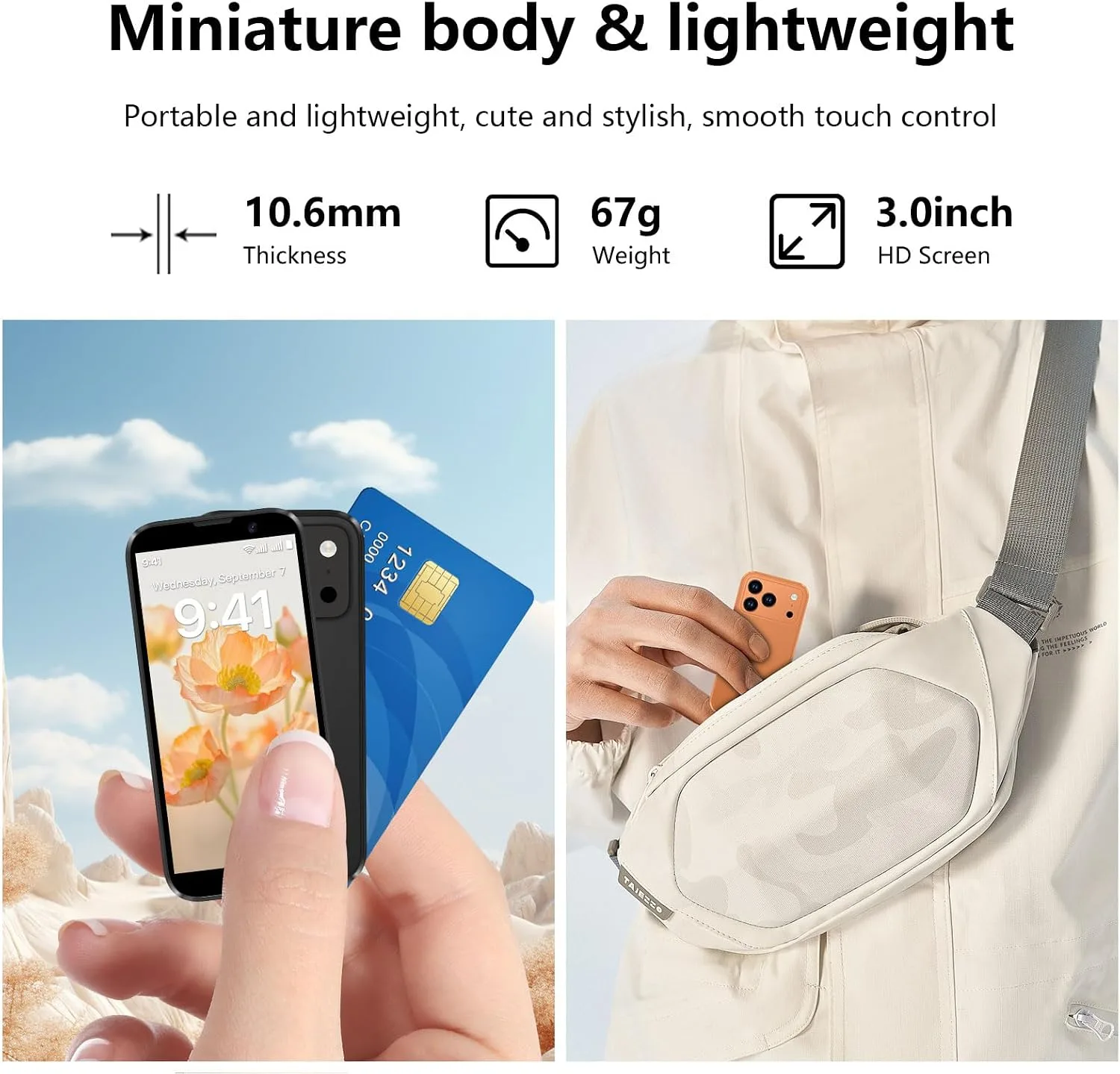 Mini Smartphone 3.0" Unlocked Mini Phone World's Smallest Android Phone