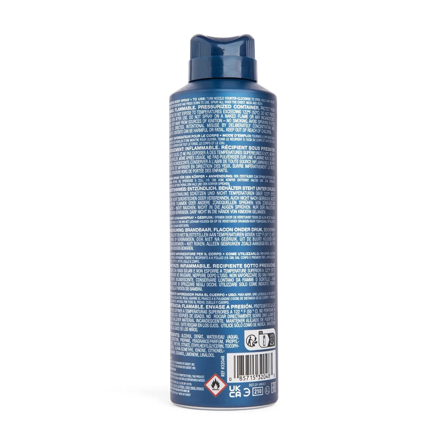 Guess Men Body Spray, 6 Ounce | Seductive Homme Blue | Pack of 2