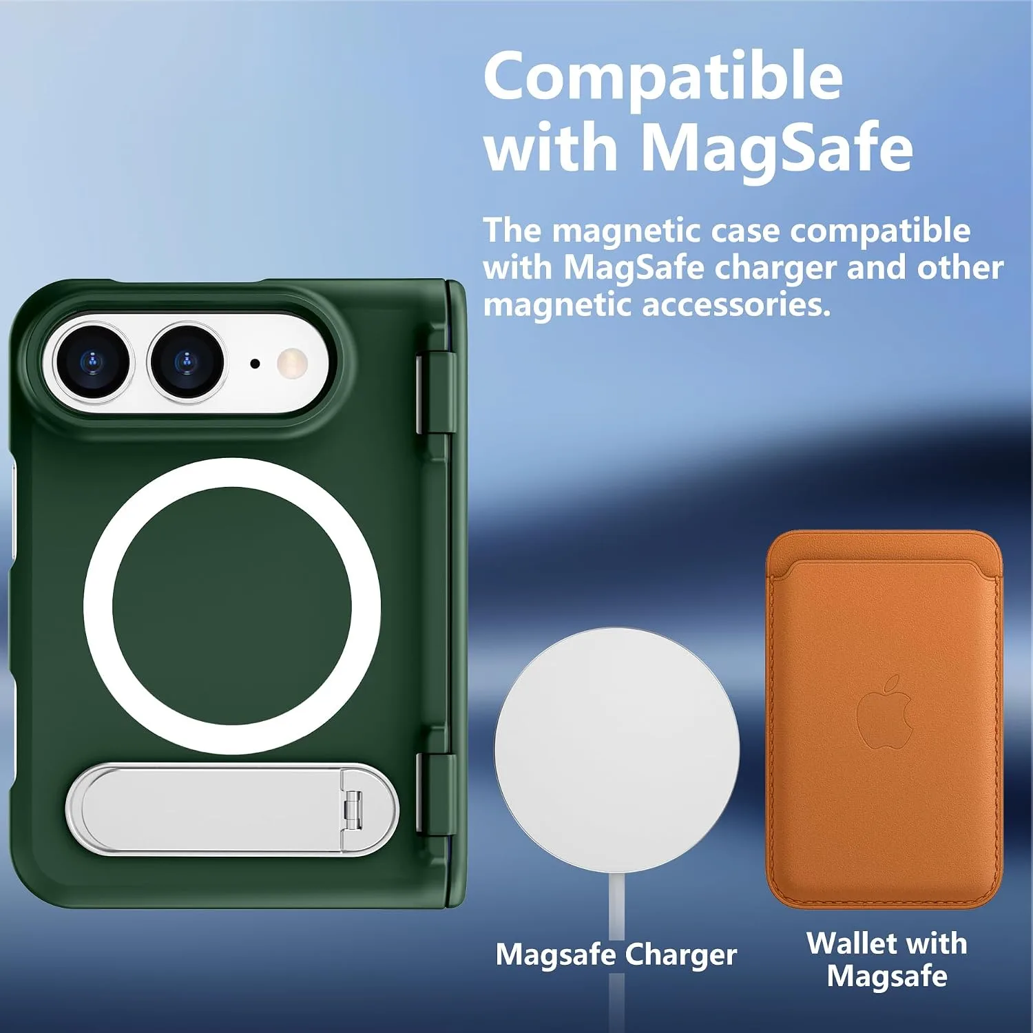For iPhone Duo Case/iPhone Fold Case with Kickstand & Screen Protector