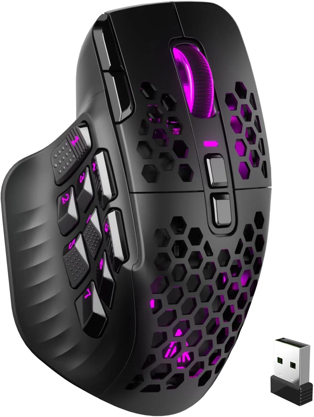 Mouse Gamer Solakaka SM809 Pro 24000 DPI 16 Botones Programables Negro