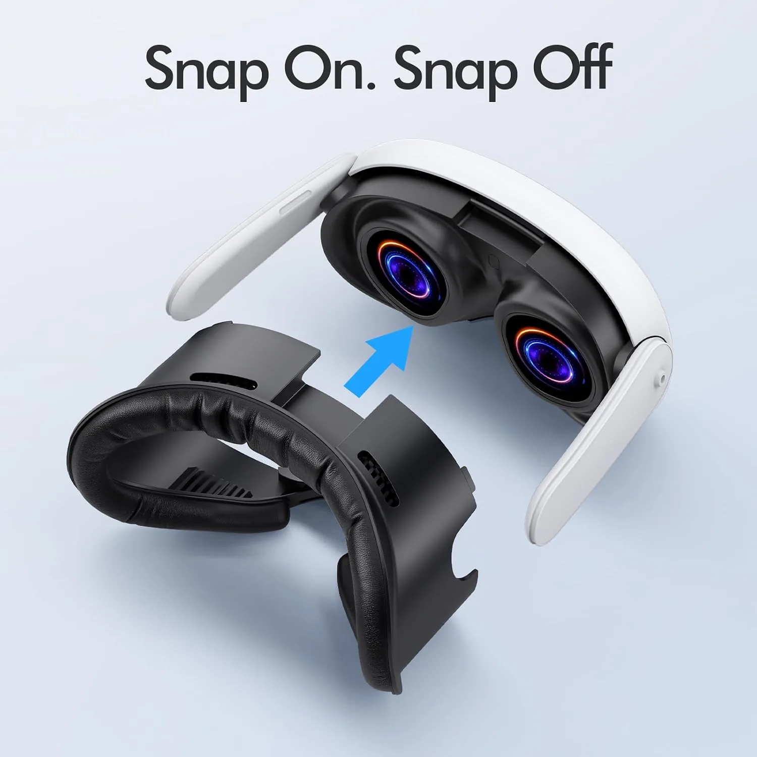 Face Pad for Meta Quest 3 Facial Interface for Oculus Quest 3 Accessories Sweet-Proof PU Leather Foam Cushion Face Cover Replacement Black