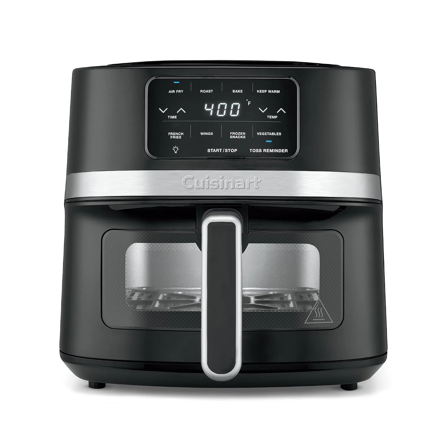 Cuisinart Air Fryer, 4.5-Quart Basket Fryer with 4 Cooking Functions to Air Fry, Roast, Bake, and Keep Warm, 4 Airfryer Presets, Dishwasher-Safe Parts, AIR-160NAS, Stainless Steel & Black