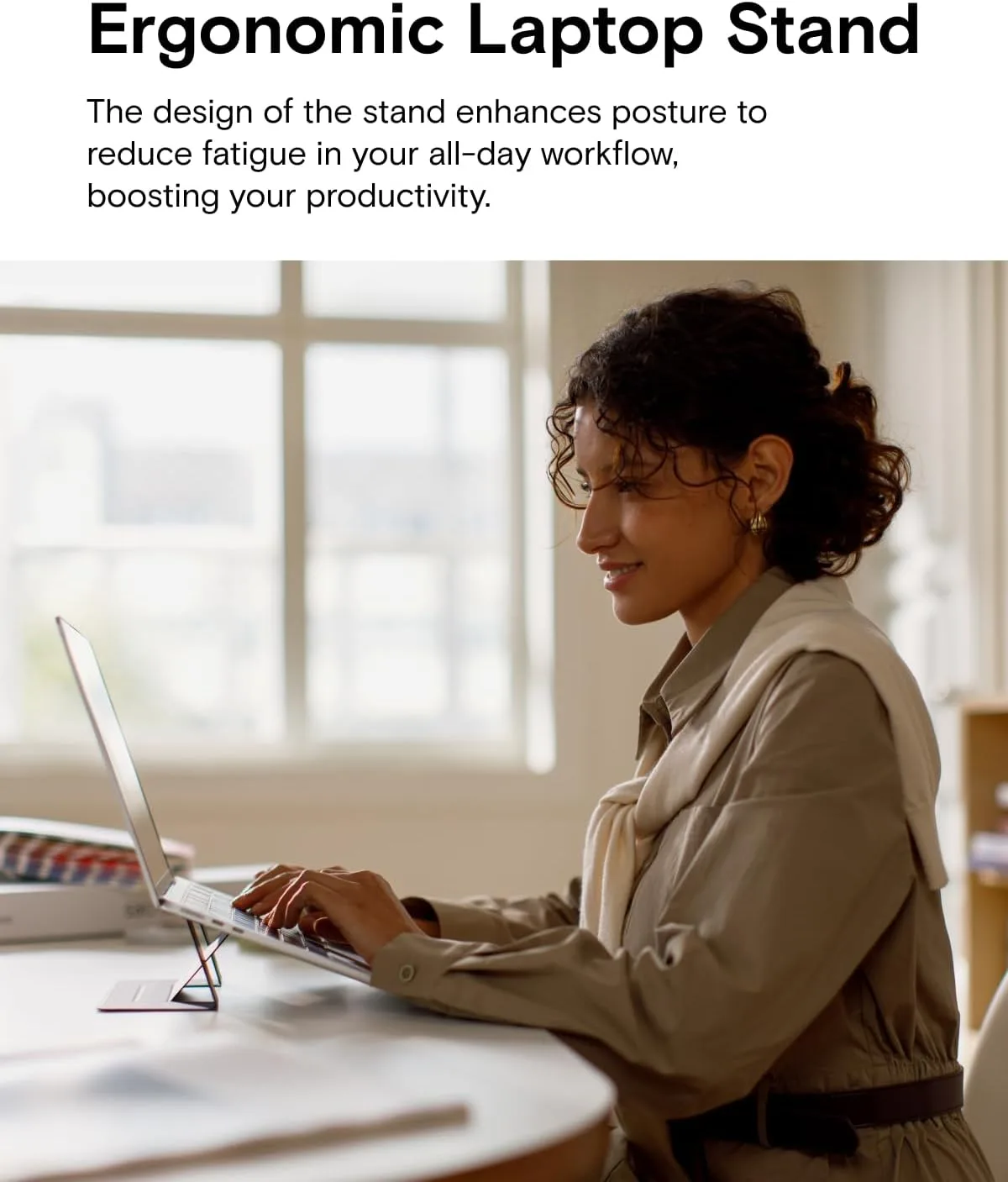 MOFT Invisible Laptop Stand, Stick-On Portable Laptop Riser for Mobile Work