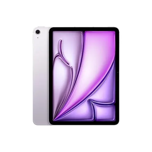 Apple iPad Air 11-inch (M2): Built for Apple Intelligence, Liquid Retina Display, 128GB, 12MP Front/Back Camera, Wi-Fi 6E + 5G Cellular, Touch ID, All-Day Battery Life — Purple