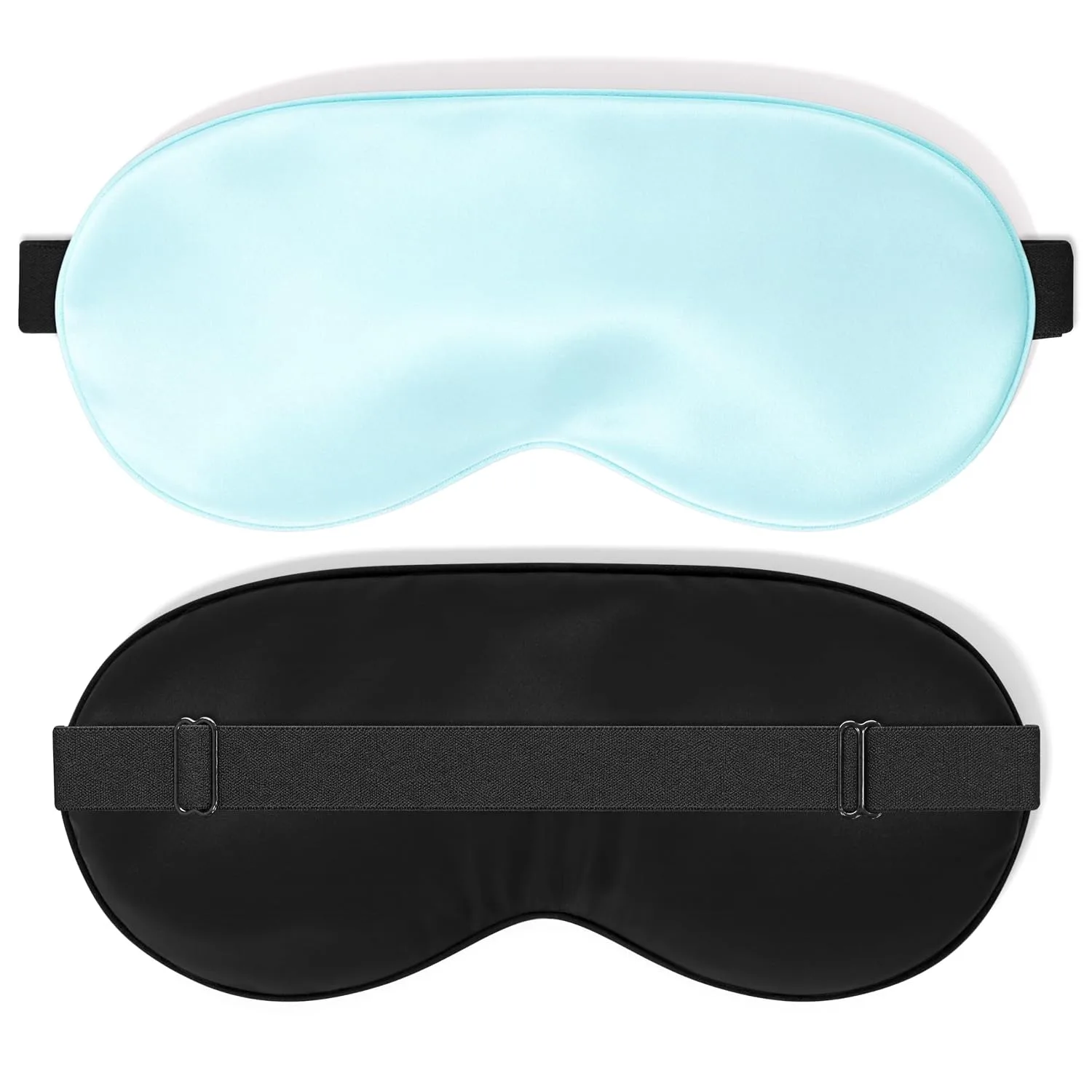 2 Pack Cooling Eye Mask for Puffy Eyes, Migraine Relief, Black & Blue