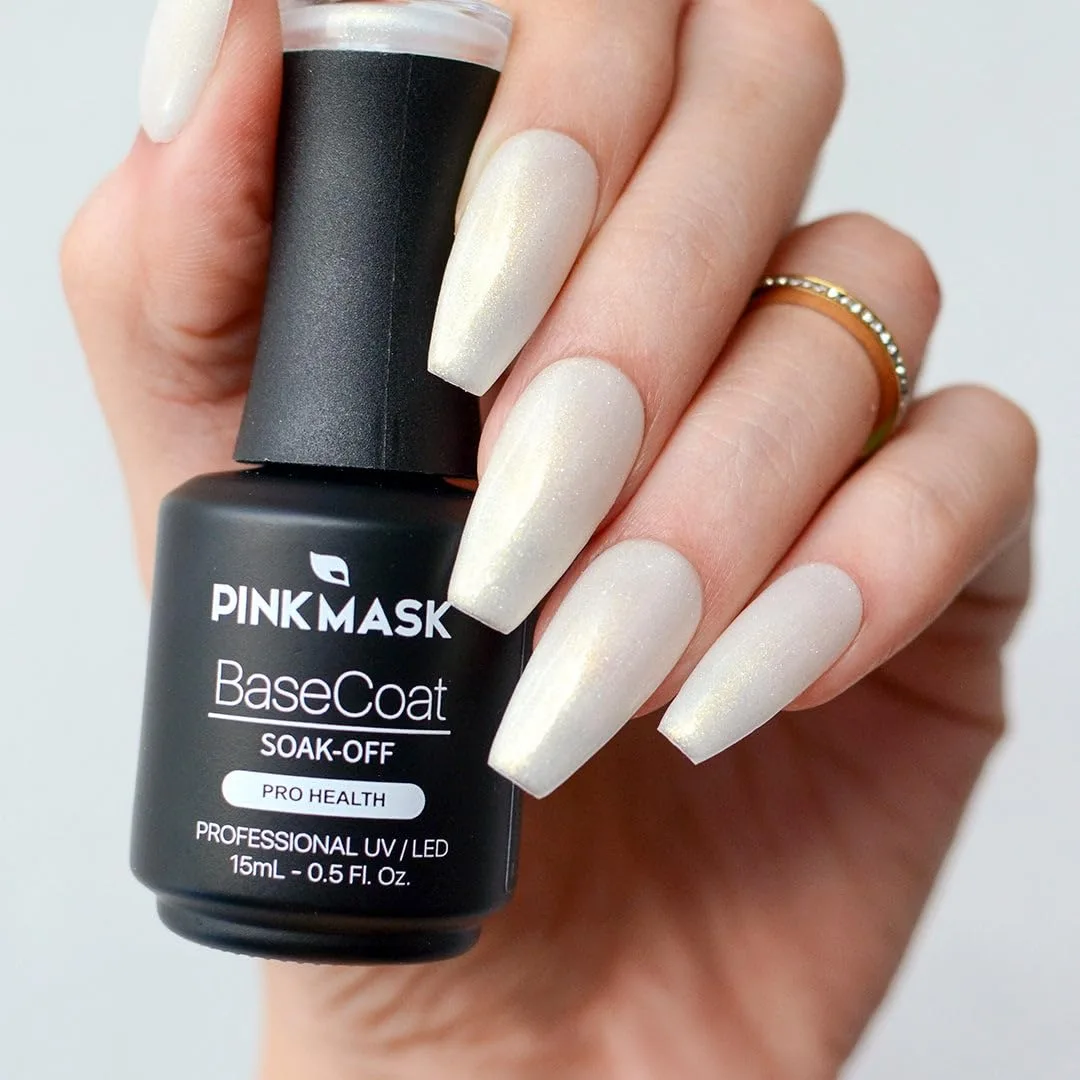 PINK MASK Gel Color - Color Base Coat - Starlight - Professional Polish Nails -15 ml - 0.5 Oz - Gel Polish UV/LED