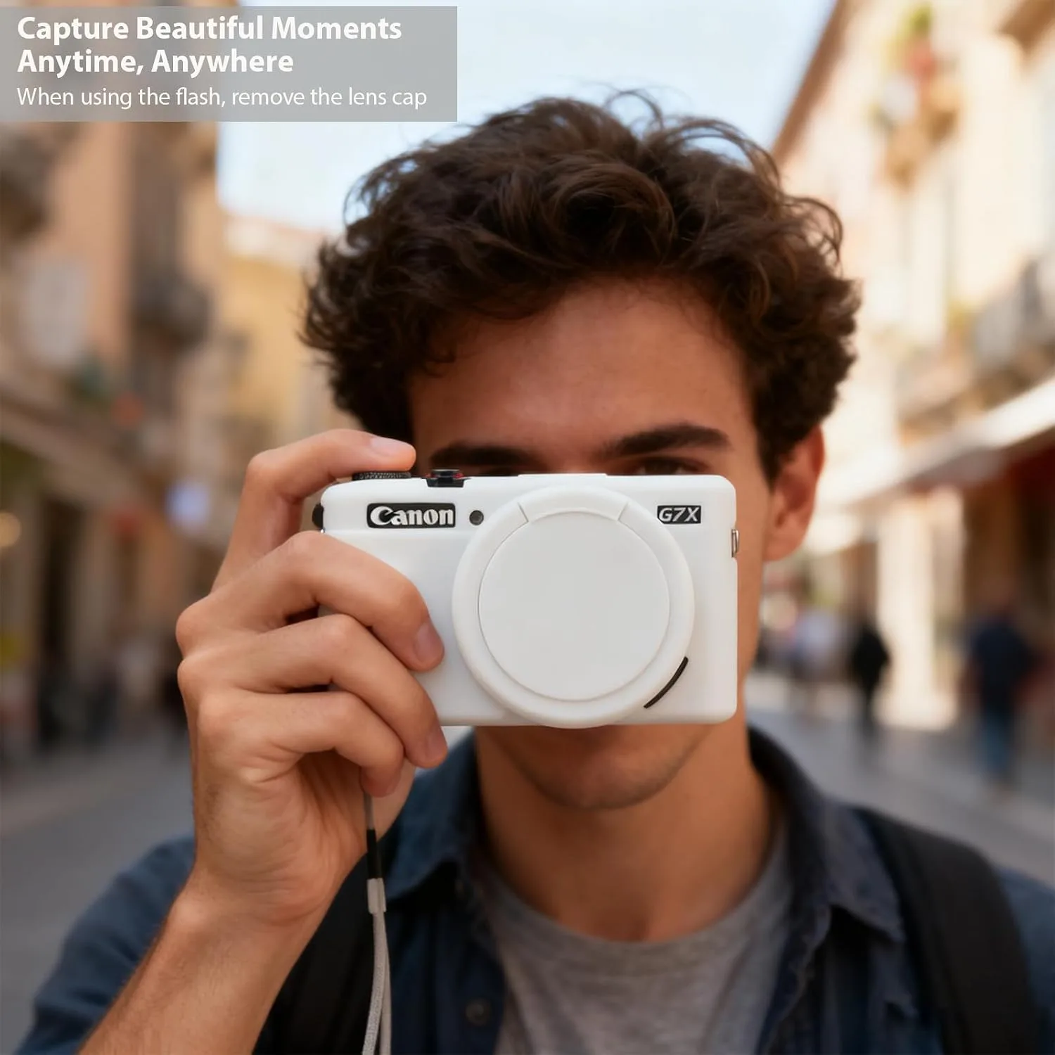 Camera Case for Canon G7X Mark II / G7X II - White
