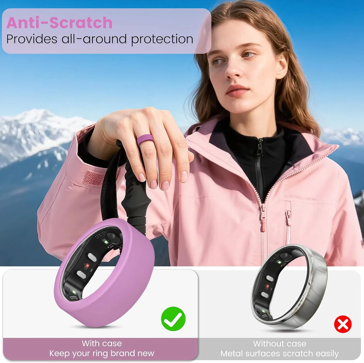 10 Pack Ring Cover for RingConn Gen 3/ Gen 2, Elastic Silicone Ring Protector for RingConn Gen 2 Air Working Out Accessories Men Women (All 10 Colors-4, S (7/8/9/10/11))