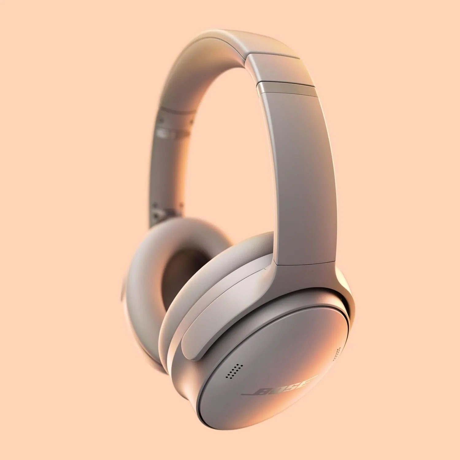 Bose QuietComfort Headphones Bundle with Fast Charger - Wireless Bluetooth Over-Ear Noise Cancelling Headphones with Mic, USB-C Charging, Deep Bass, Up to 24 Hours Playtime (Sandstone)
