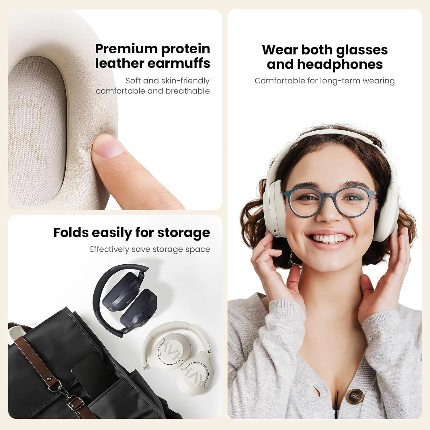 HAYLOU S30 Pro ANC Wireless Headphones, Bluetooth 5.4, 80H Headset Black