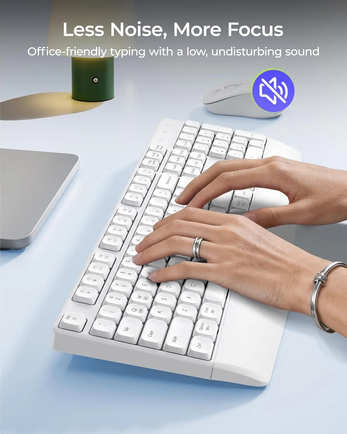 seenda COE200 Wireless Bluetooth Keyboard and Mouse Combo with Wrist Rest