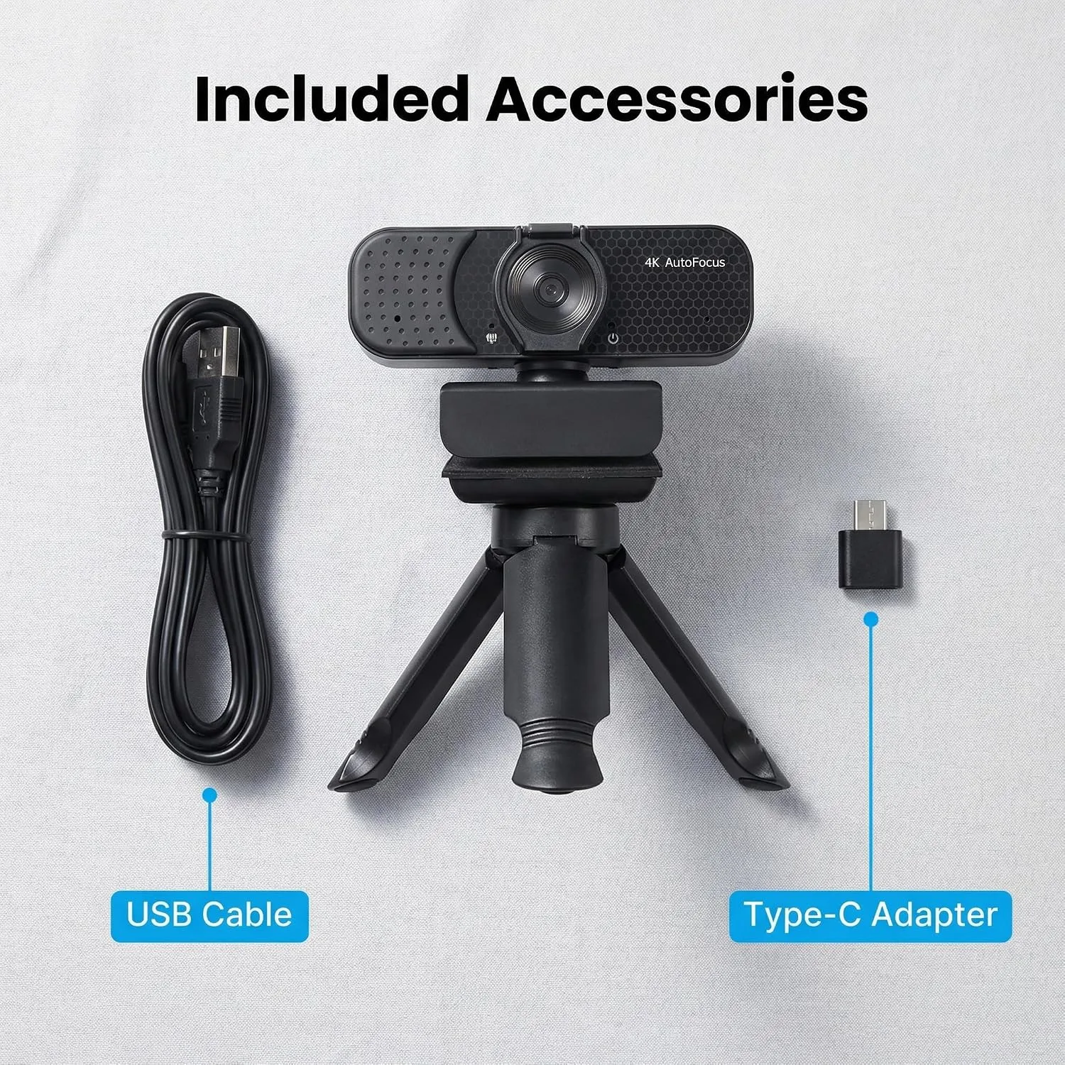 Gohero 4K Webcam with Dual PDAF Autofocus & Auto Light Correction