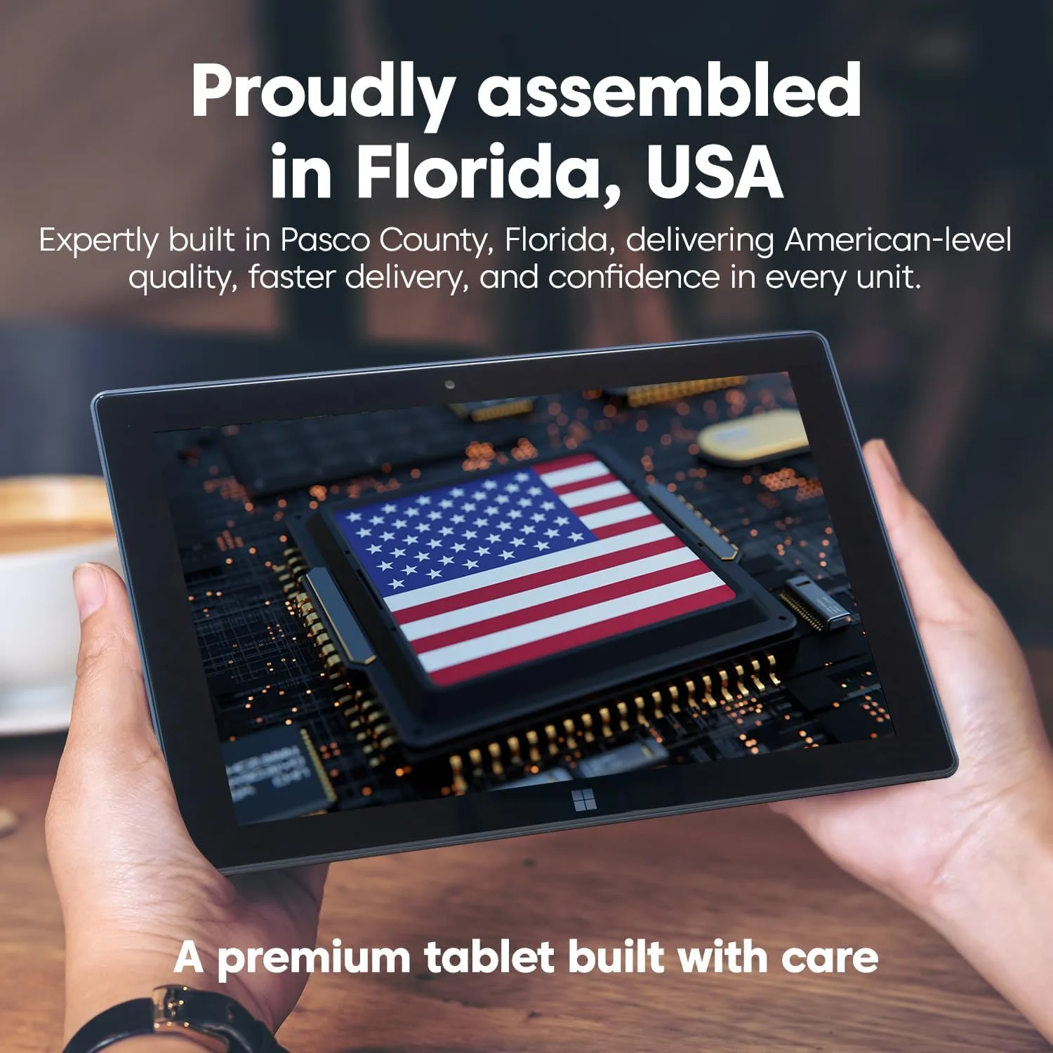 Fusion5 Built in USA 10.1” Windows 11 Tablet PC (March 2026 Release) - 12GB RAM, 256GB SSD, 13th Gen CPU, Full HD Windows Tablet Computer, USB C, HDMI - 2 Year Full Warranty with Accidental Damage