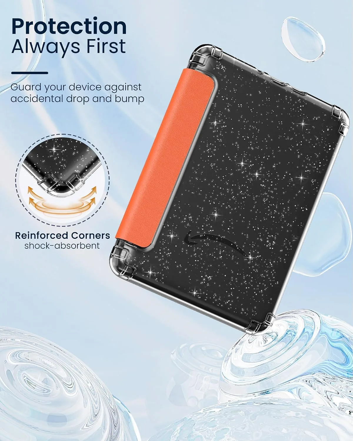 MoKo Case for 7" Kindle Paperwhite 12th Gen & Colorsoft 2024, Orange