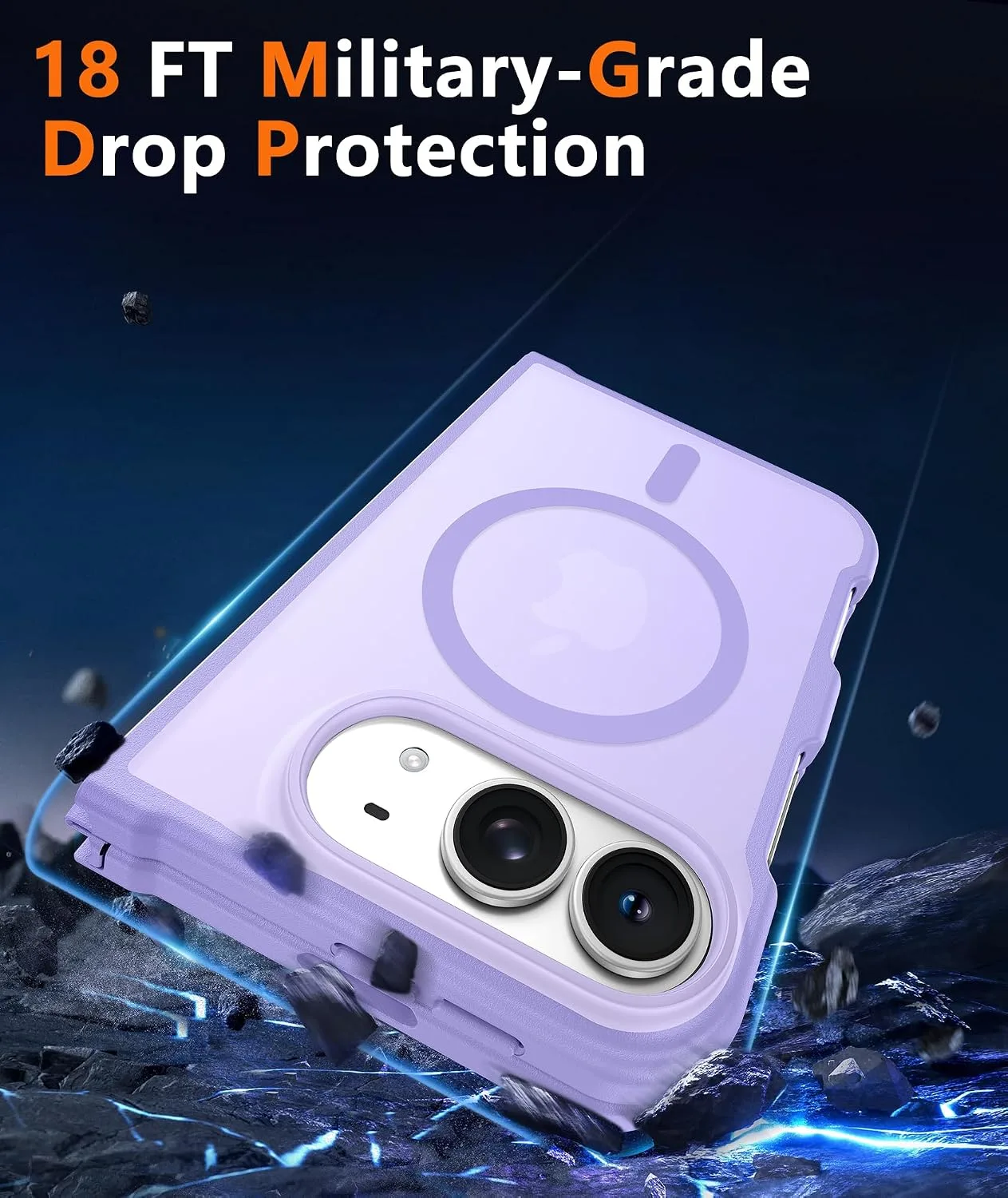 FNTCASE for iPhone Duo Case, Fit for Magsafe, Light Purple