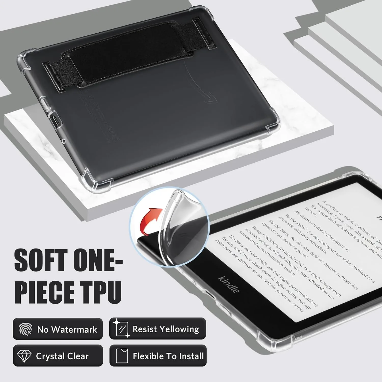 iDLEHANDS Clear Case for 7" Kindle Paperwhite 12th Gen & Kindle Colorsoft