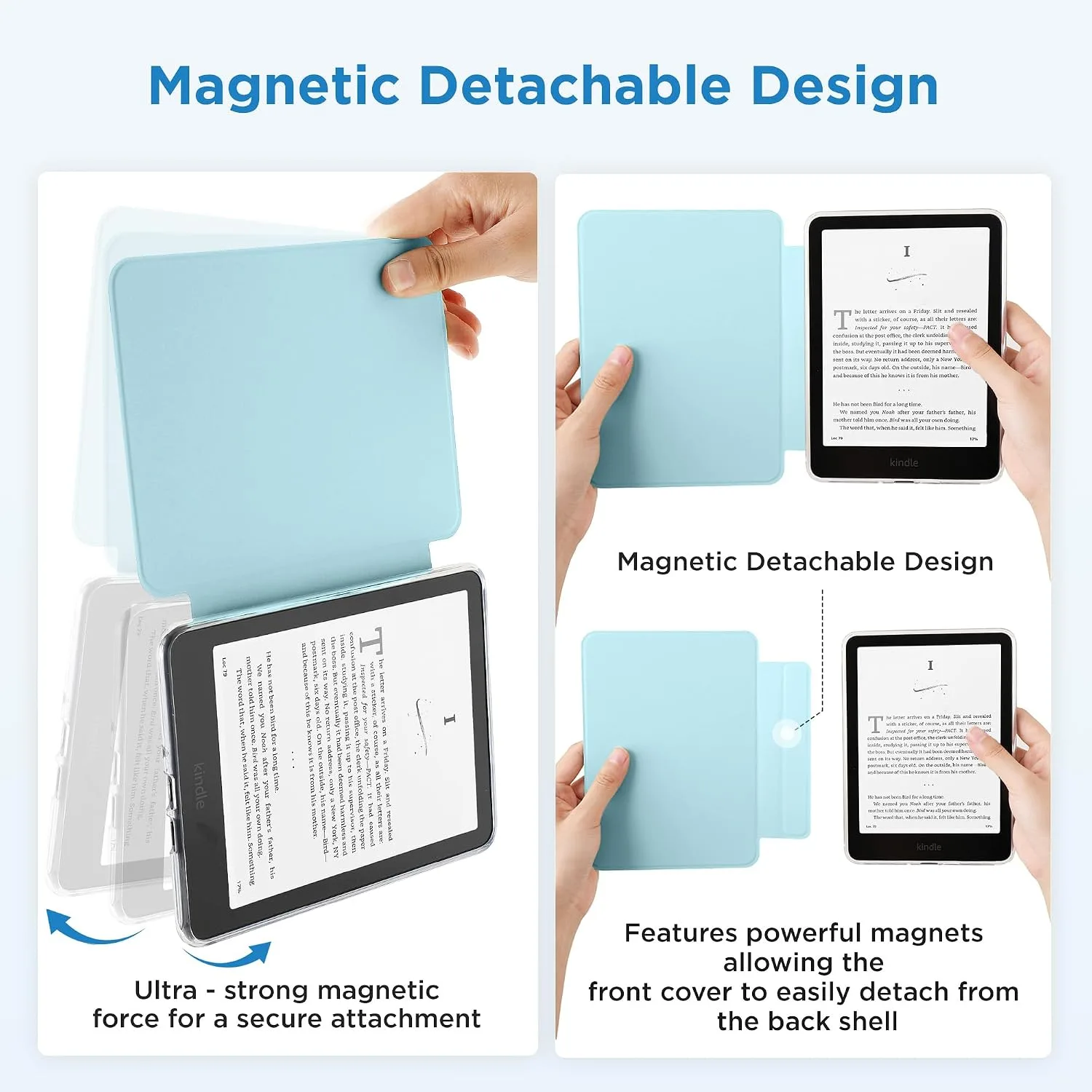 SESENSE Magnetic Case for 7'' Kindle Paperwhite 12th Gen 2024 & Colorsoft