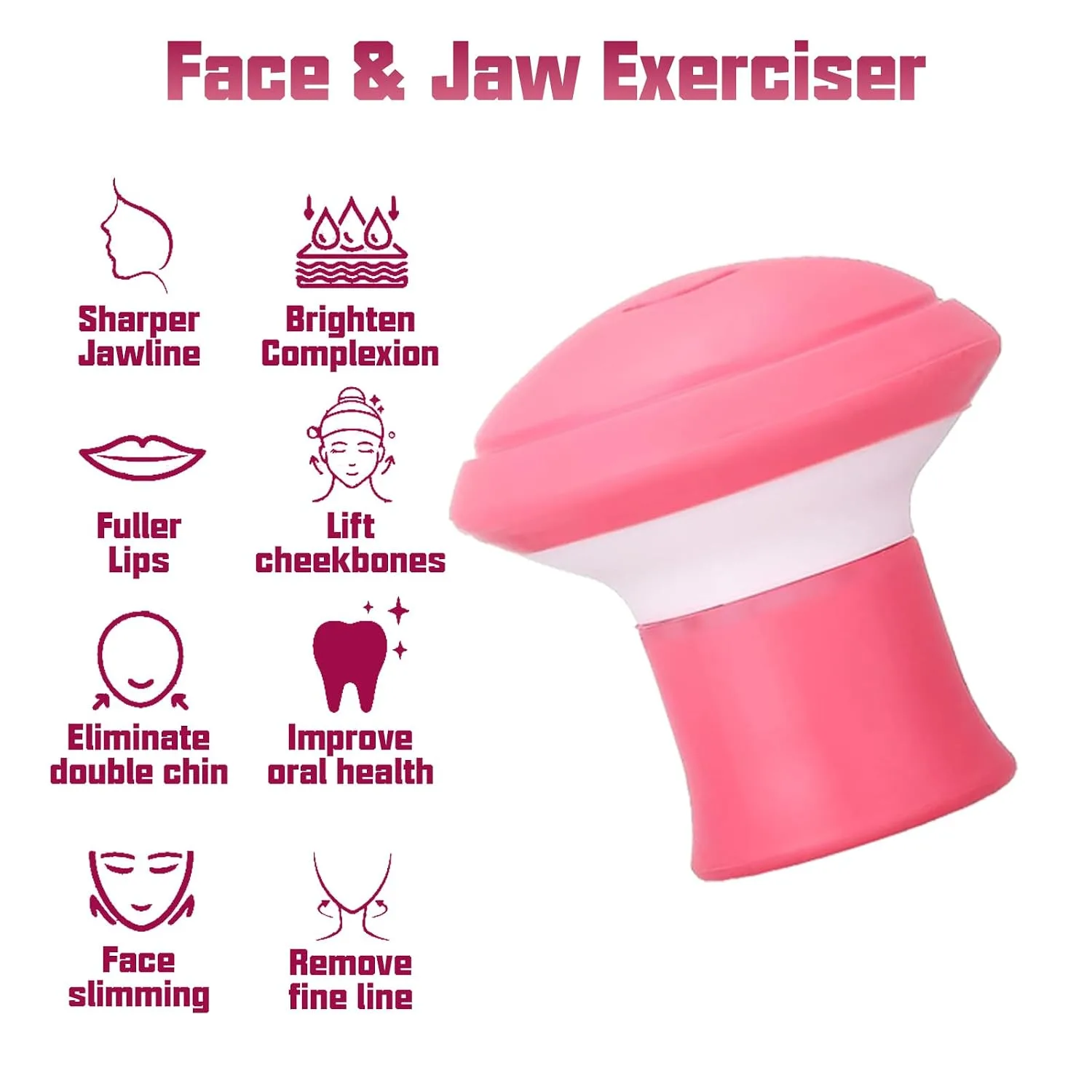 HAIOLORPRO 3PCS Face & Jaw Exerciser, Face Yoga Jawline Exerciser, Jaw Exerciser for Men and Women, Double Chin Breathing Jaw Trainer, Face Lift Double Chin Reducer