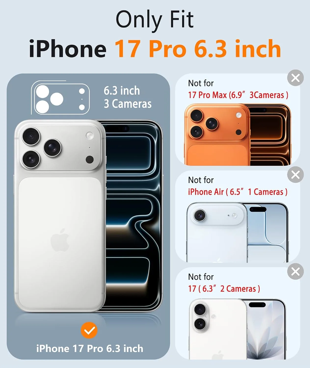 FNTCASE for iPhone 18 Pro Case/iPhone 17 Pro Case, Fit for Magsafe
