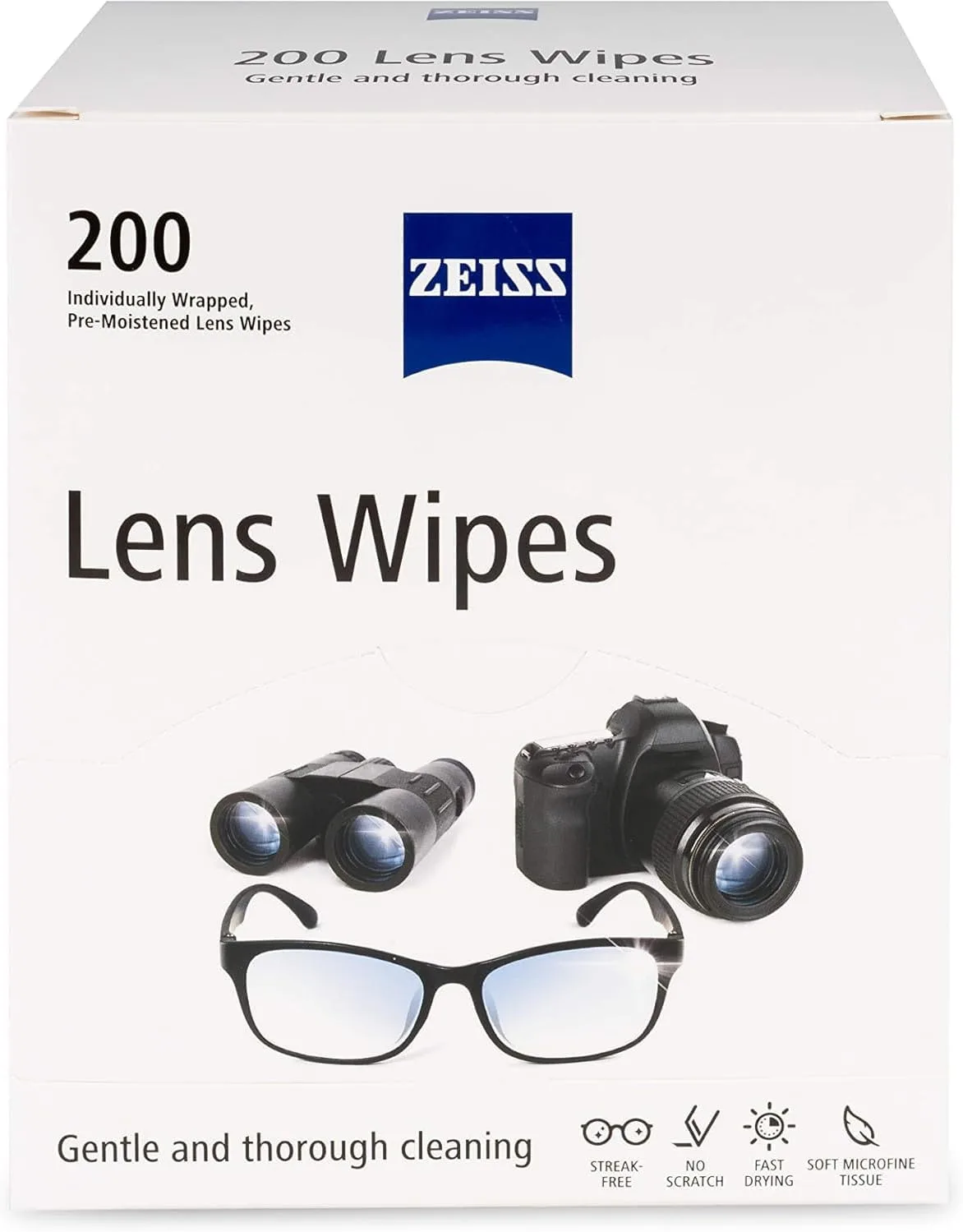 Toallitas limpiadoras para lentes ZEISS Pre-Moistened 200 unidades