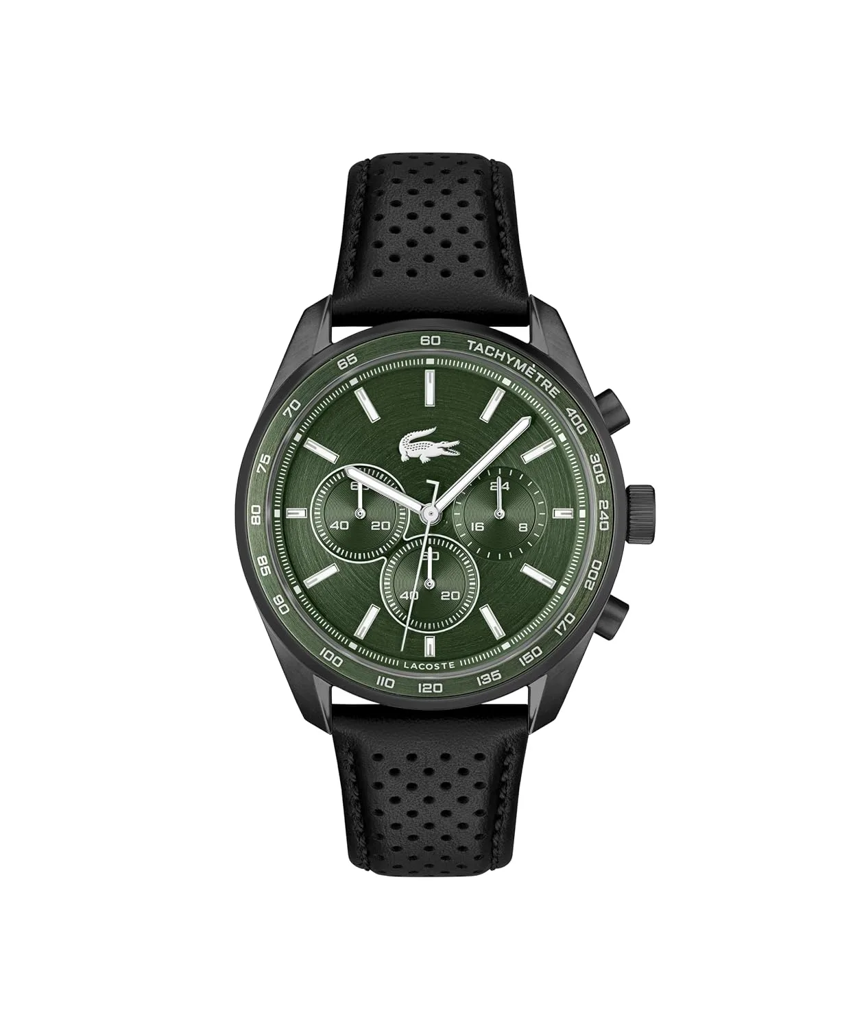 Lacoste Boston Men's Chronograph Watch - Classic Stainless Steel - Tachymeter - Water Resistant up to 5ATM/50 Meters - Modern Design for Him - 42mm