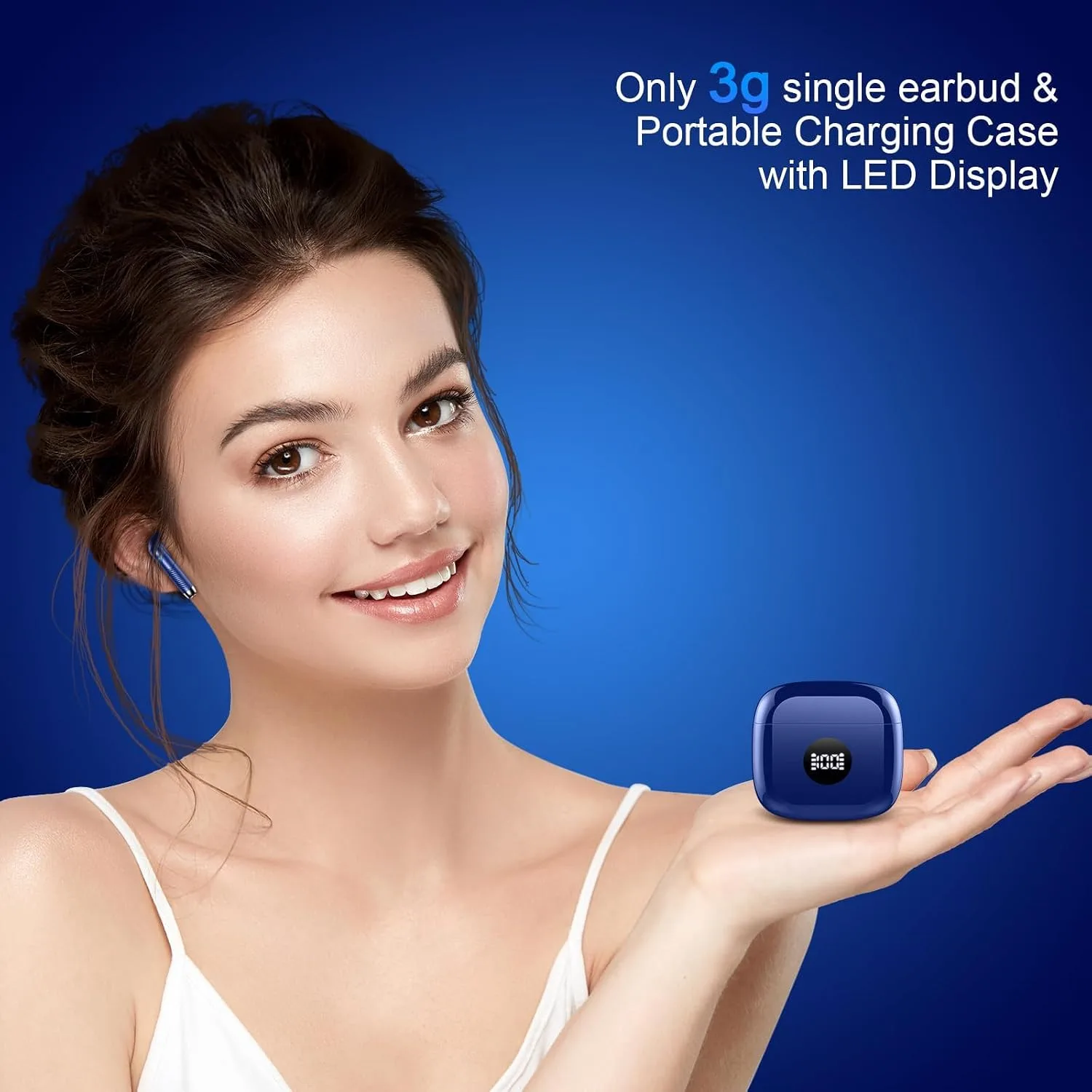 Wireless Earbuds, Bluetooth 5.4 Headphones, LED Power Display, Bass Stereo