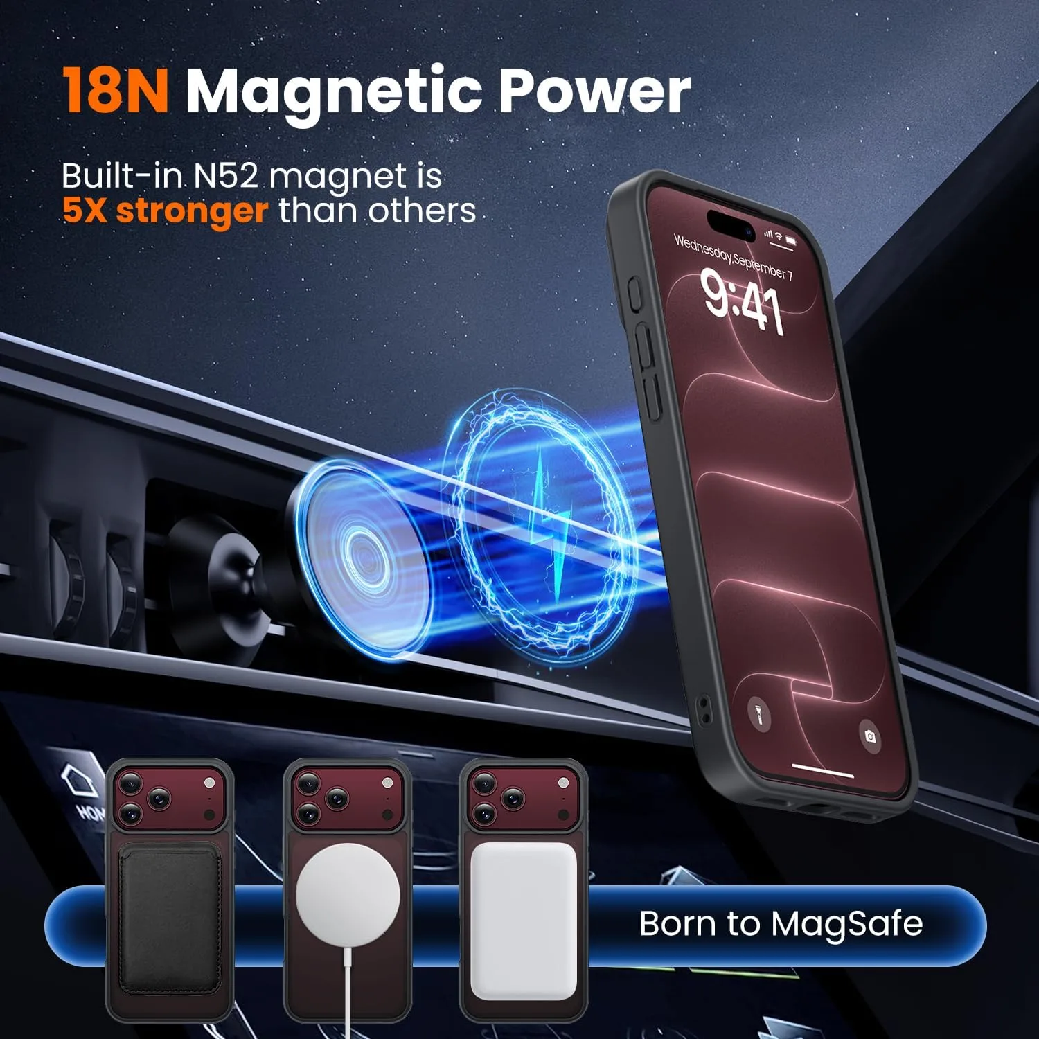 toushion 3 in 1 for iPhone 18 Pro Max Case Matte Black