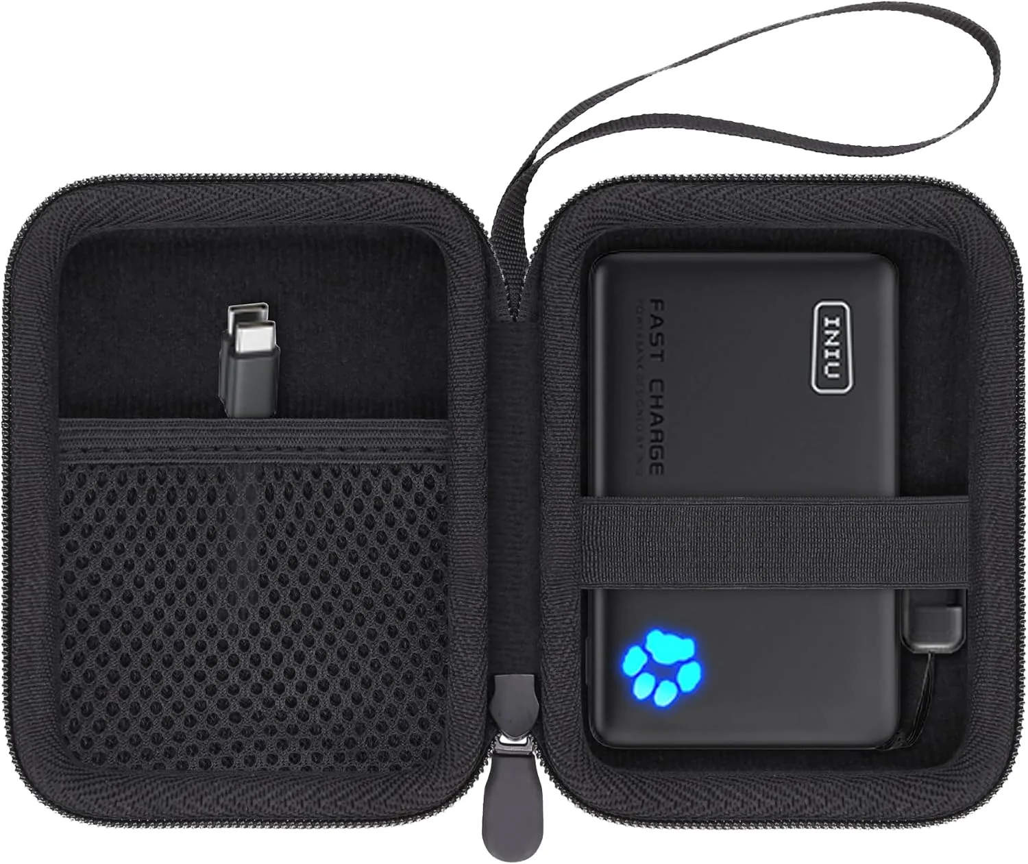 Funda protectora rígida Khanka para cargador INIU 45W color negro