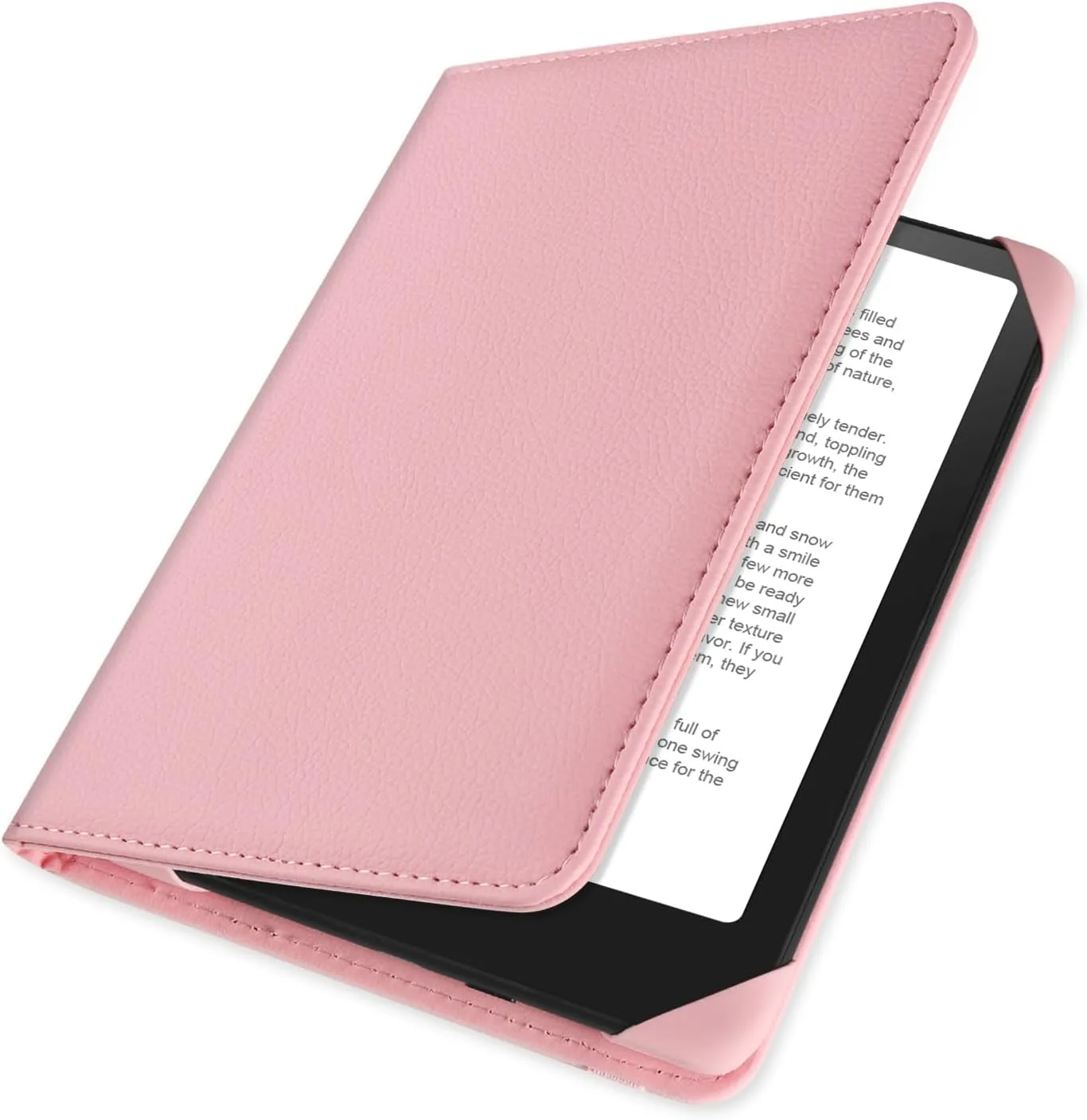 HoYiXi Universal Case for 6 inch Kindle eReader Compatible with Paperwhite(2015/2018)/Pocketbook and Tolino/Kobo Clara HD,6" eReader Protective Case Cover Elastic Rope,Pink