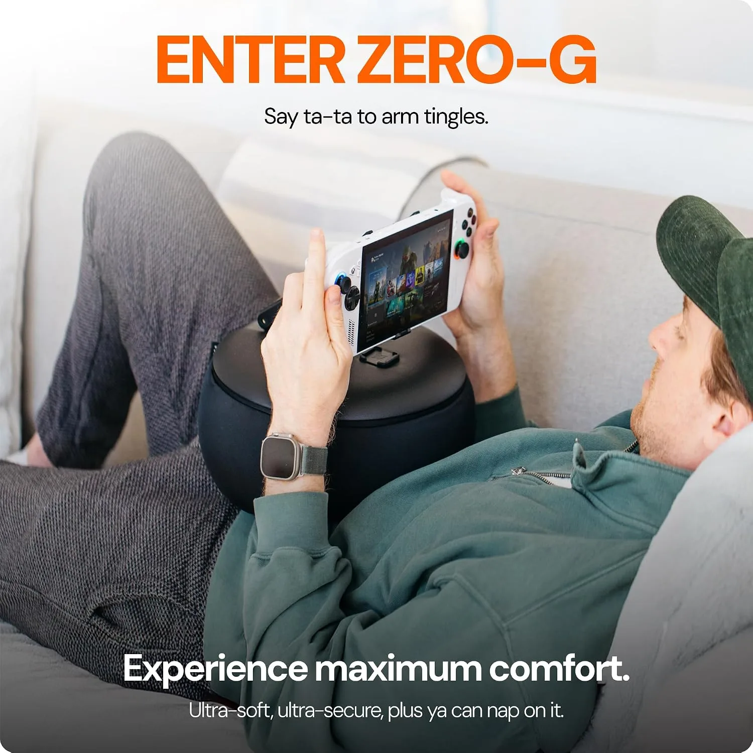 Mechanism Gaming Pillow for ROG Xbox Ally X/Ally | Experience Zero Gravity Gaming with Our ASUS ROG Xbox Console Accessories | Ridiculously Soft Machine Washable Pillow for Gamers