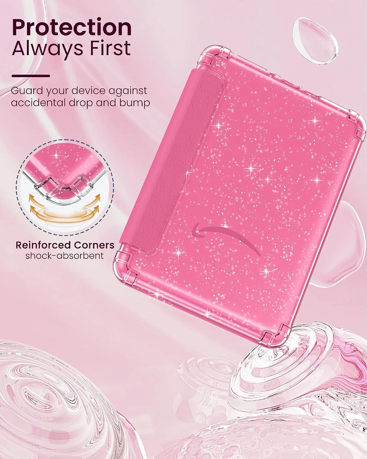 MoKo Case for 7" Kindle Paperwhite 12th Gen & Colorsoft 2024, Magenta