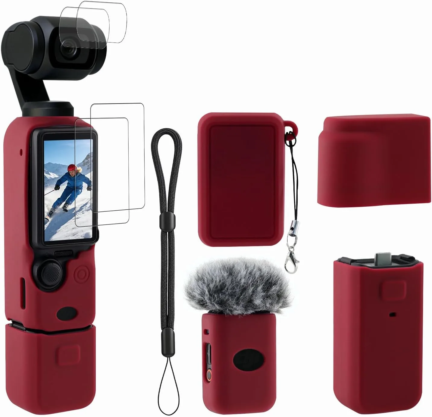 Case for DJI Osmo Pocket 3 / Xtra Muse Camera - Dark Red