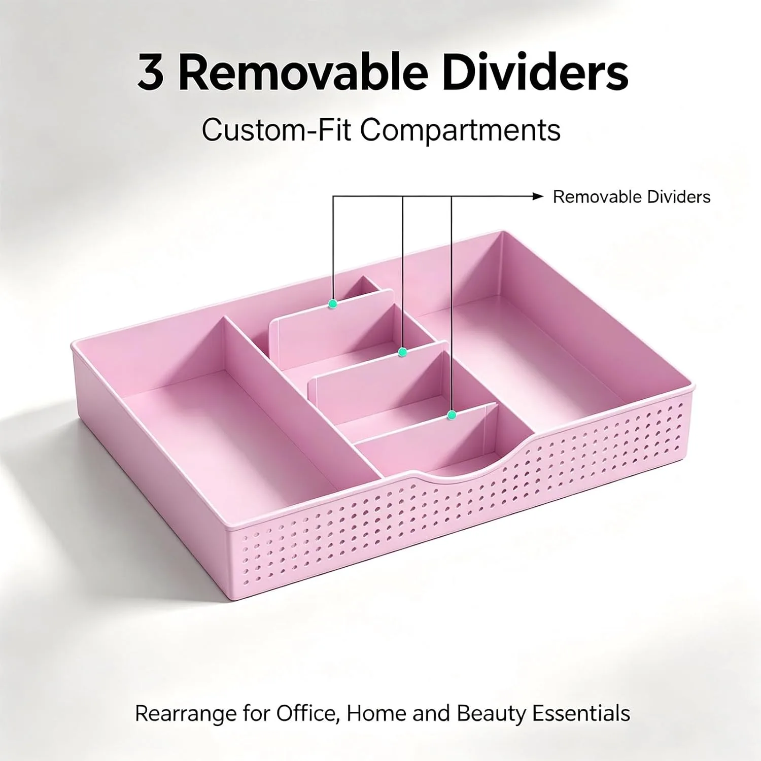 gianotter Desk Organizers and Accessories, Monitor Stand with Drawer and 2 Pen Holder, Desktop Organizer Suitable for Offices and Dormitories (Pink)