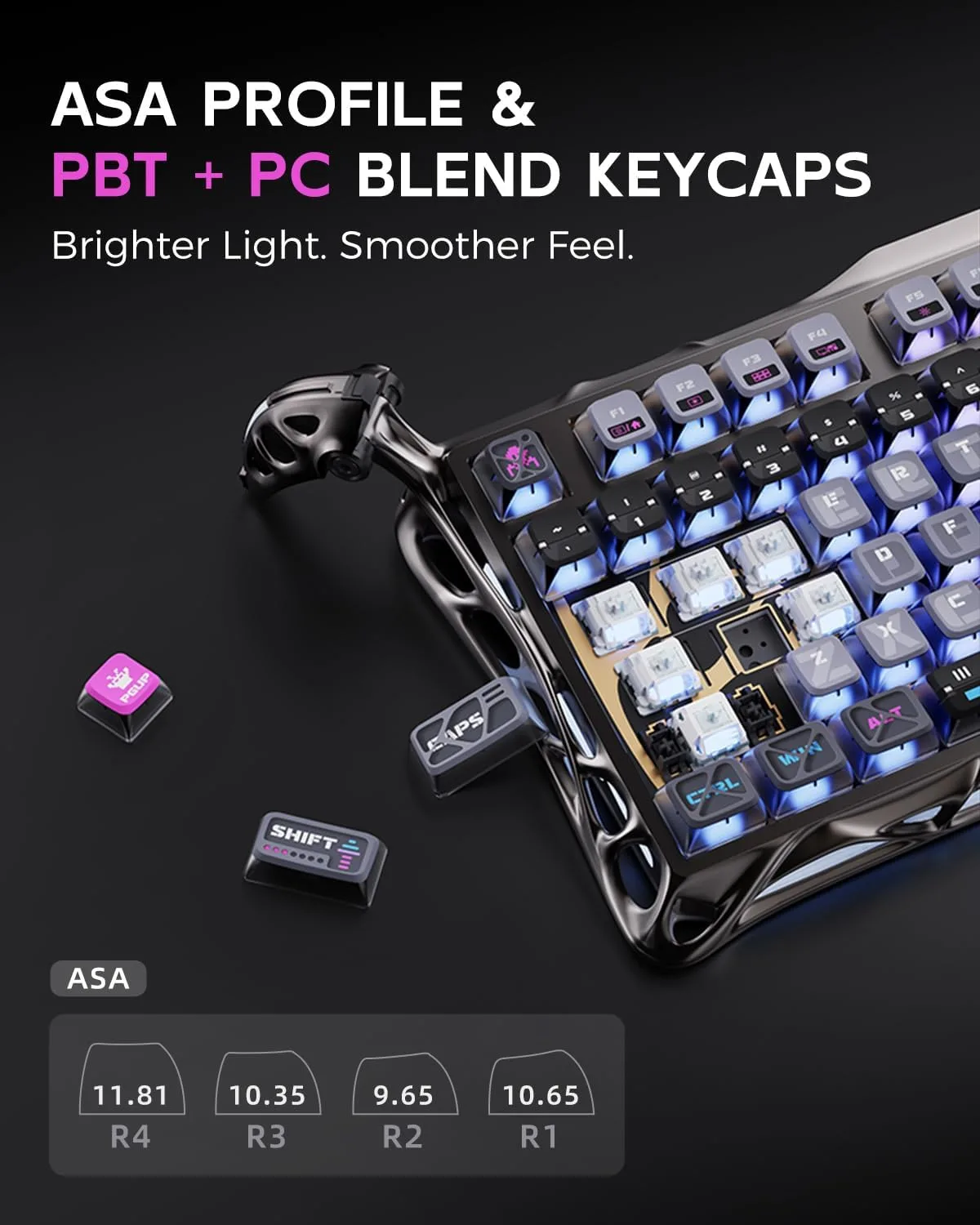 GravaStar Mercury K1 Pro 75% Wireless Mechanical Gaming Keyboard, Hot-Swap